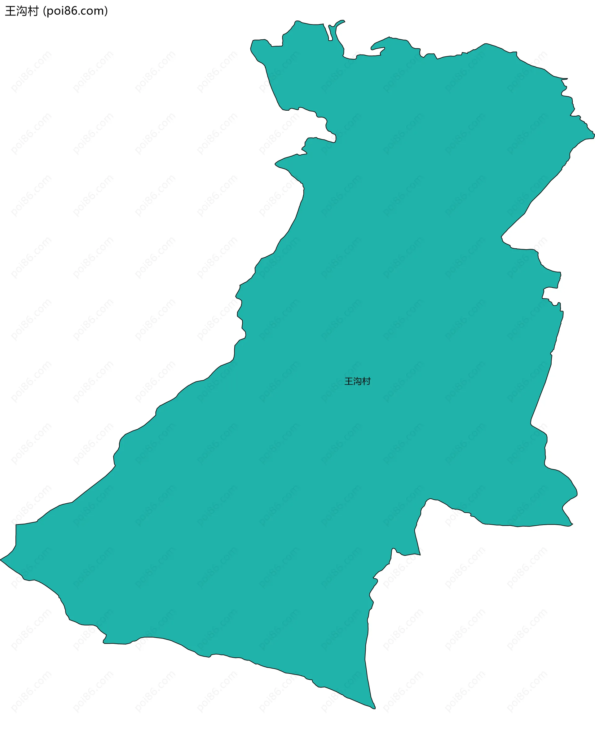 王沟村边界地图