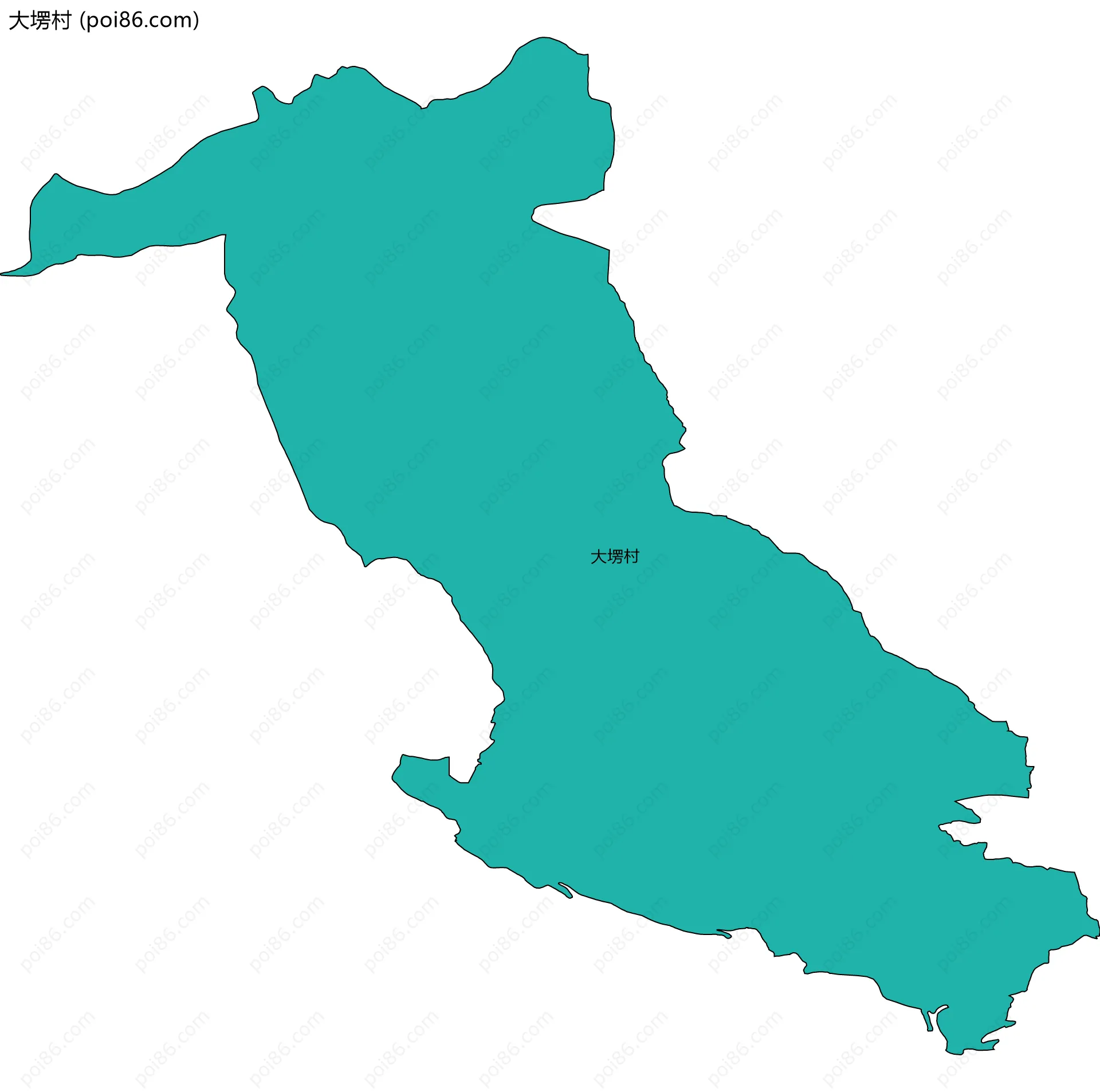 大塄村边界地图