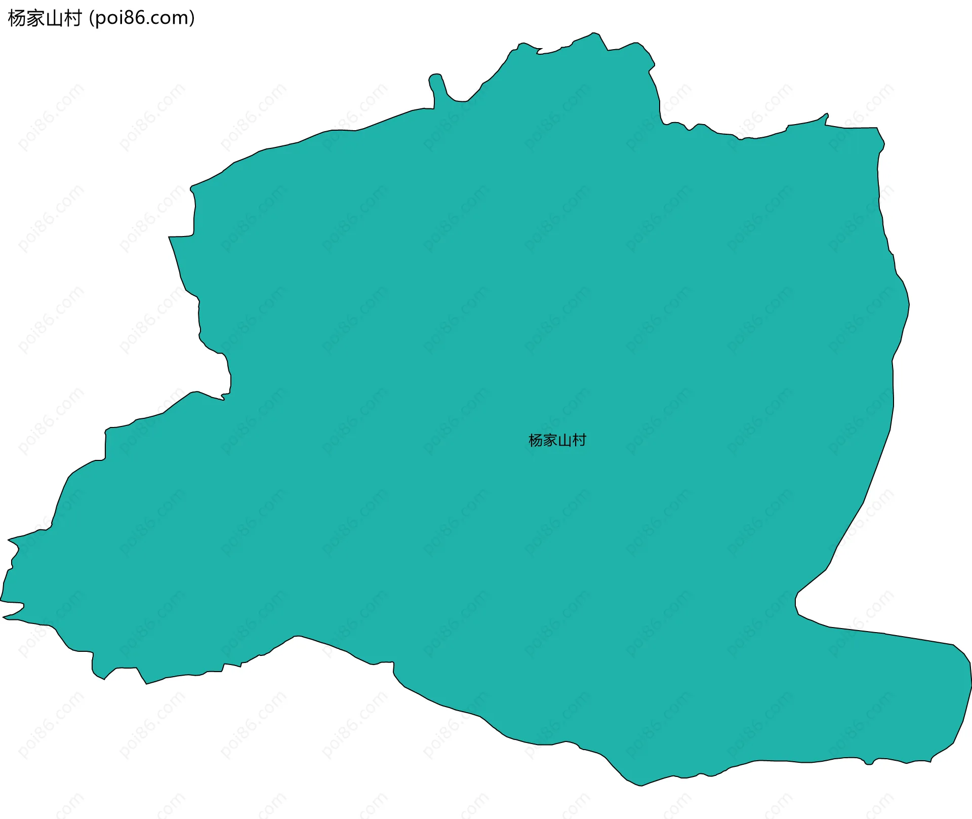 杨家山村边界地图