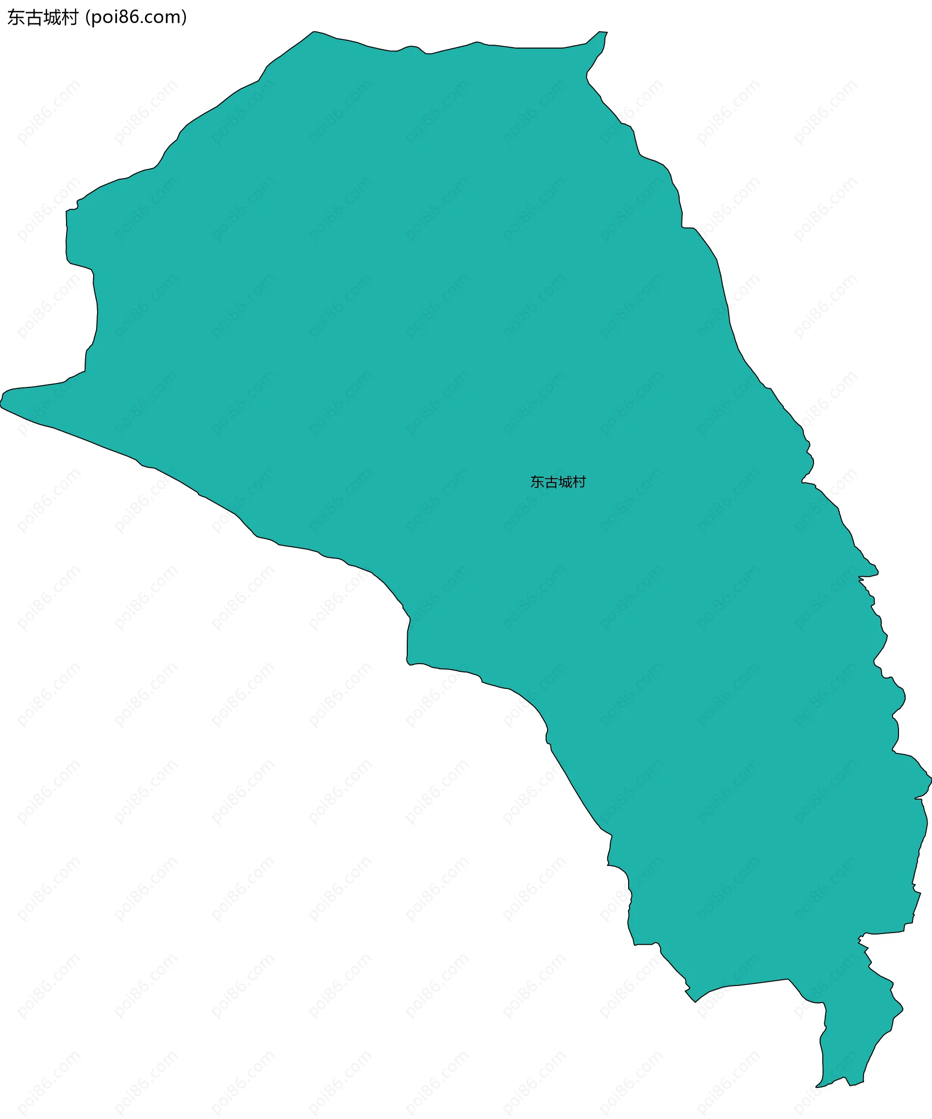 东古城村边界地图