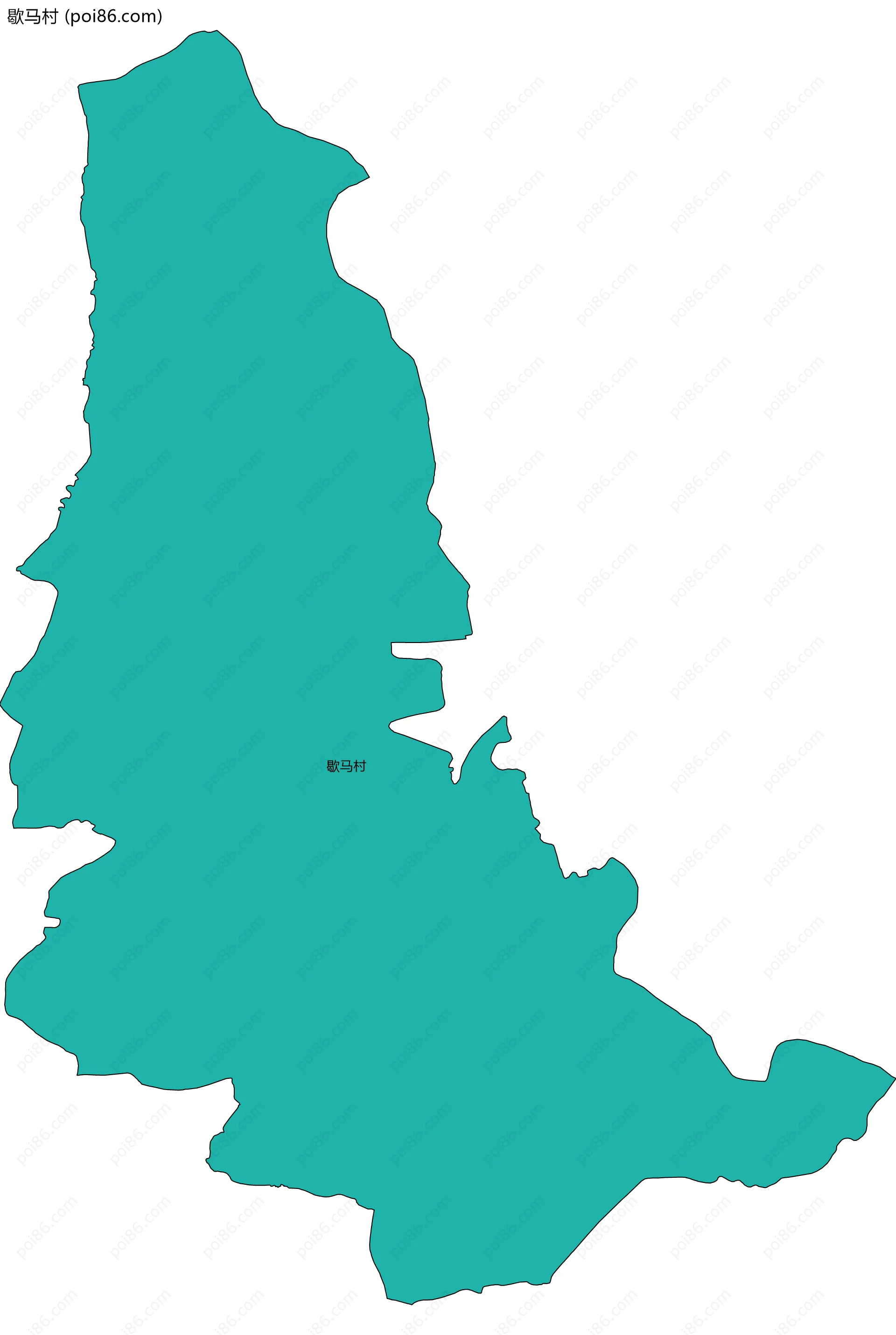 歇马村边界地图