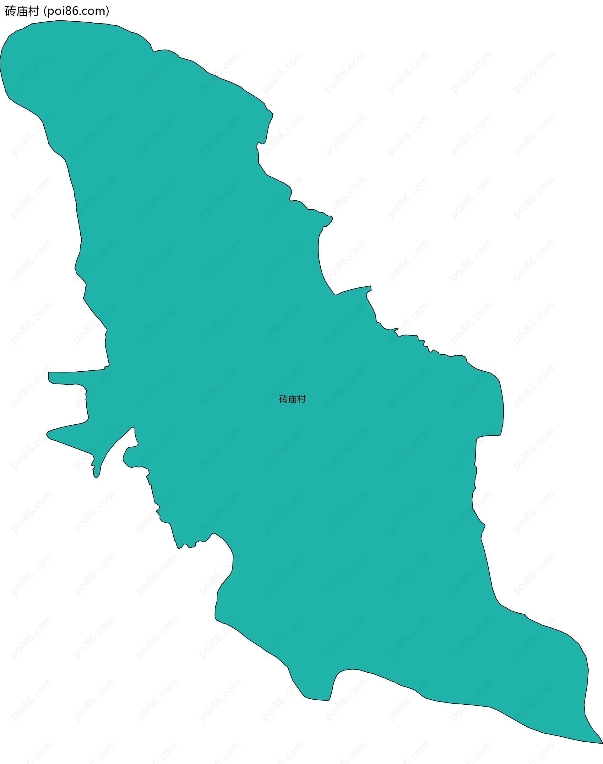 砖庙村边界地图