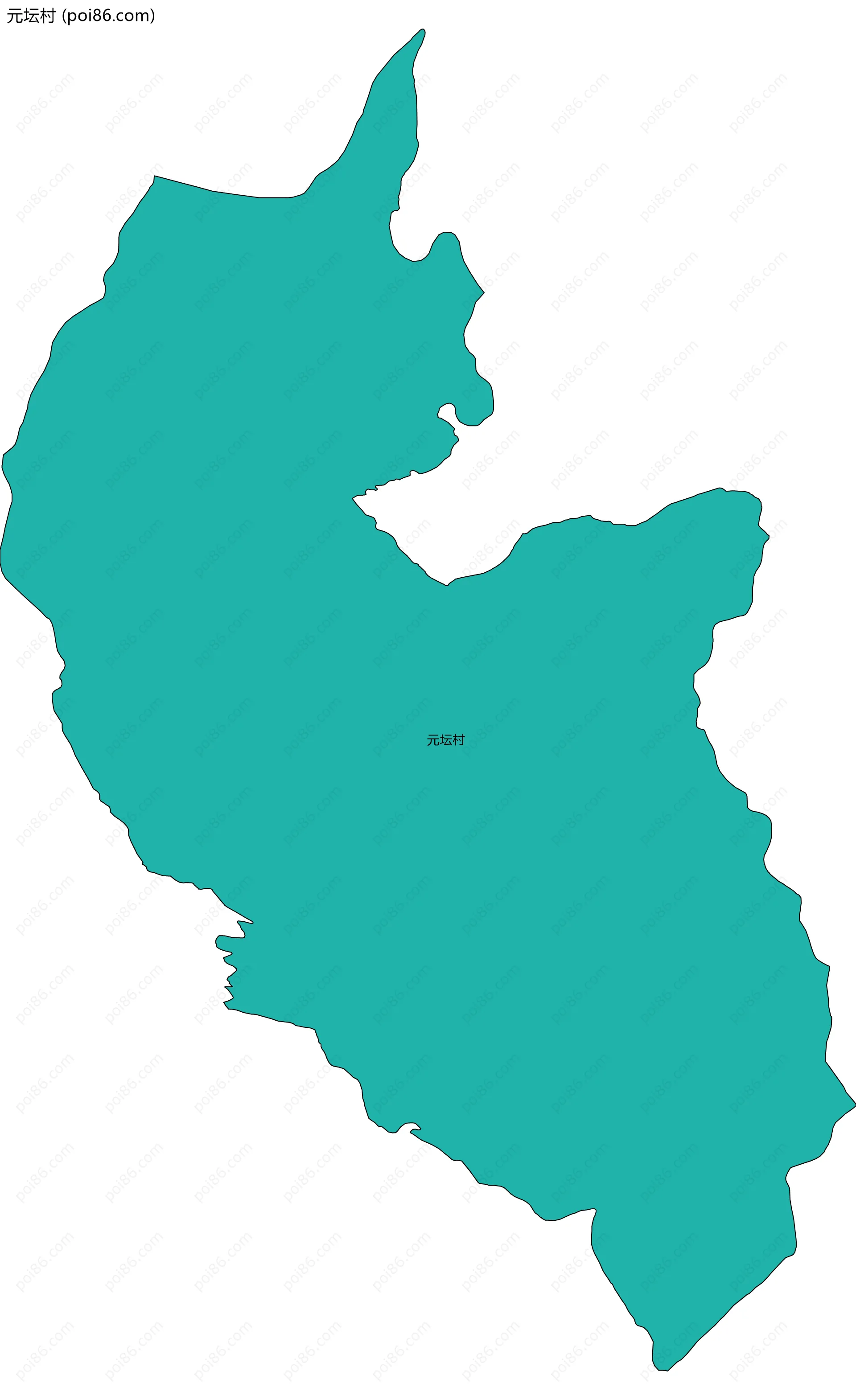 元坛村边界地图