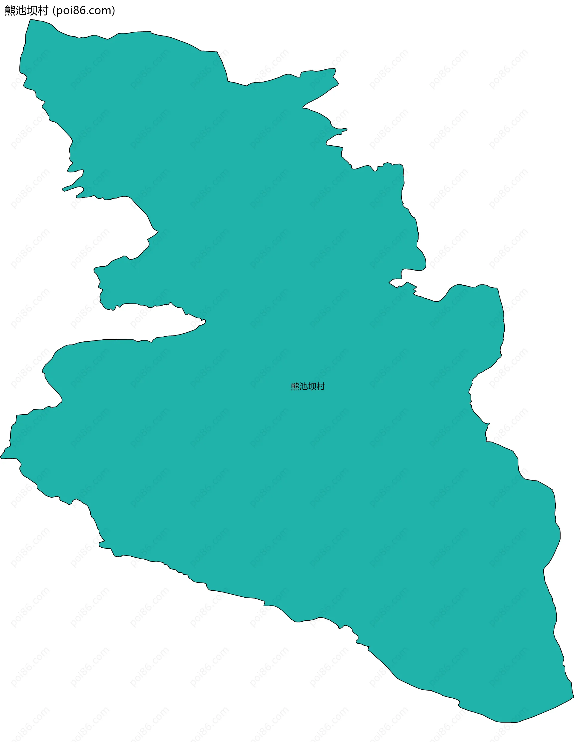 熊池坝村边界地图