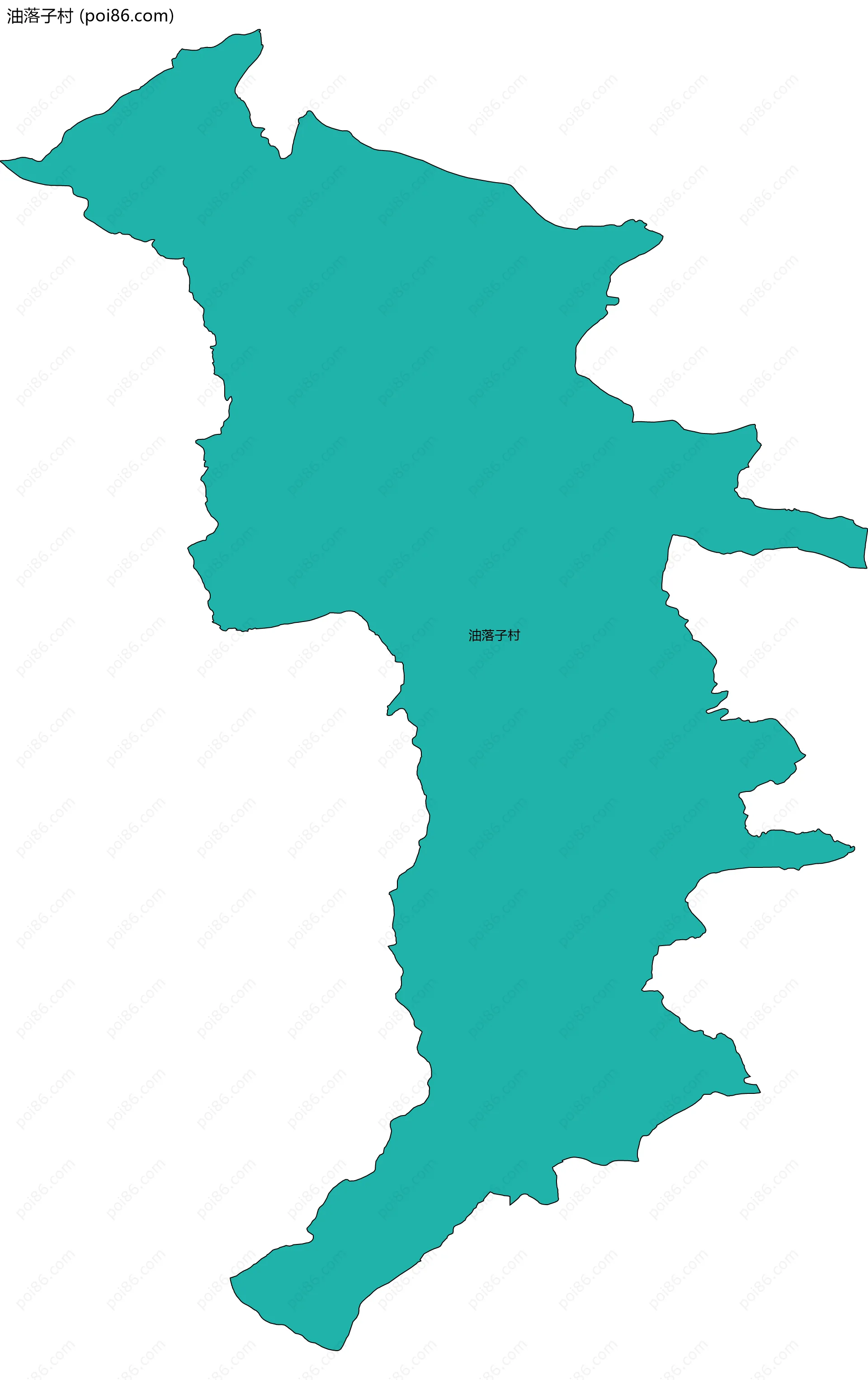 油落子村边界地图