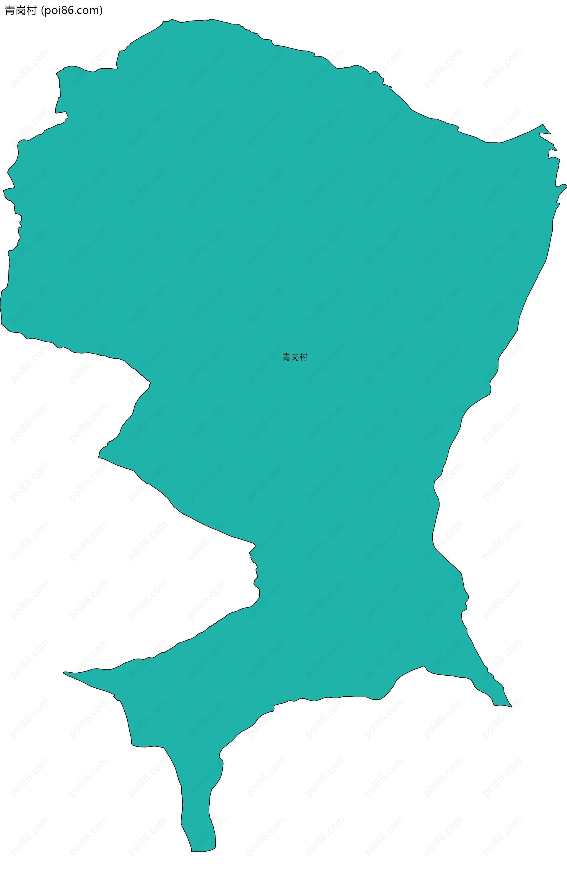 青岗村边界地图