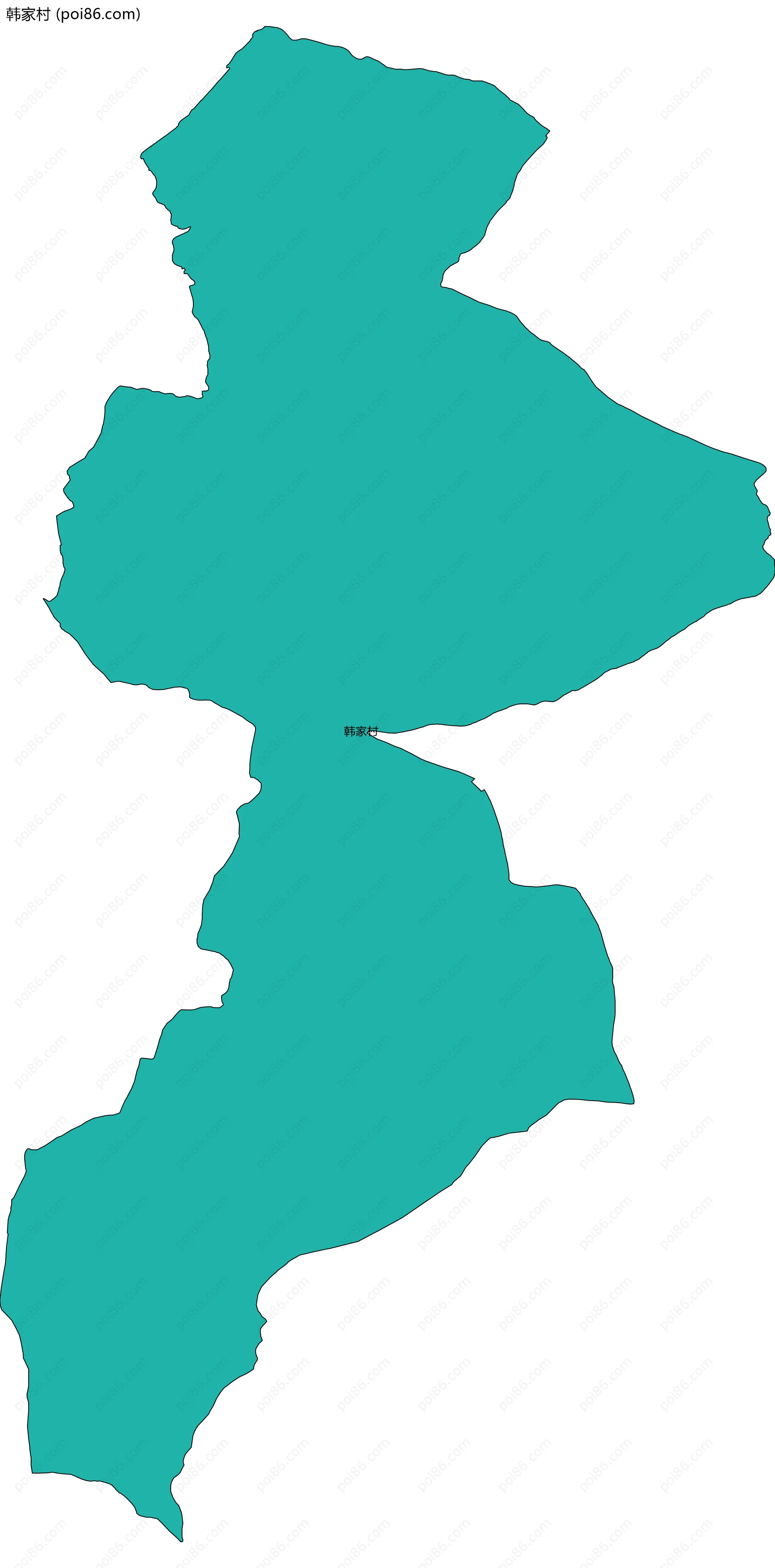 韩家村边界地图