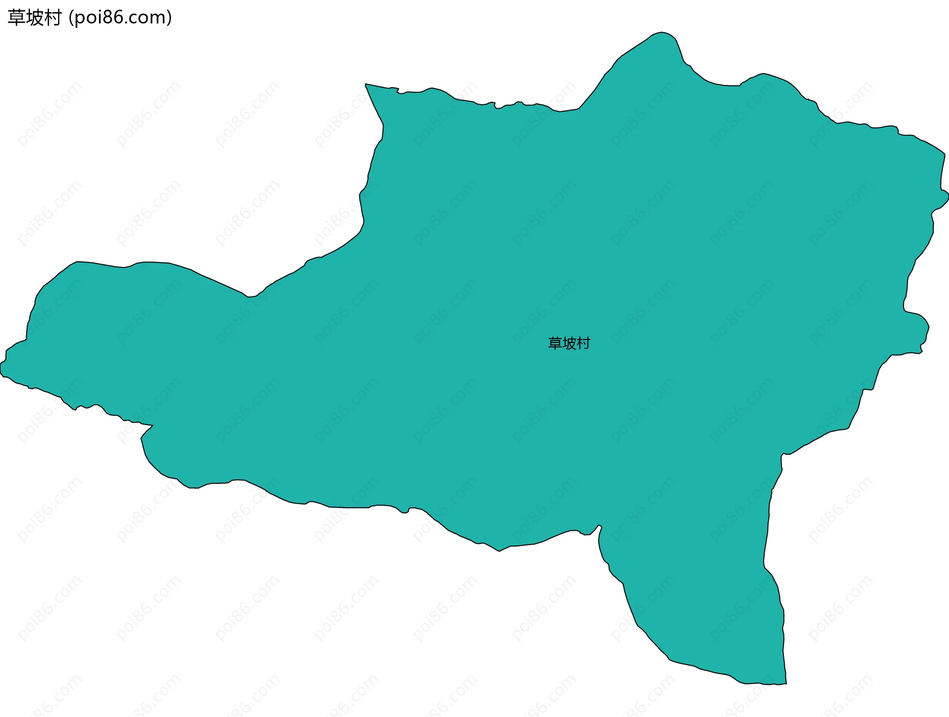 草坡村边界地图