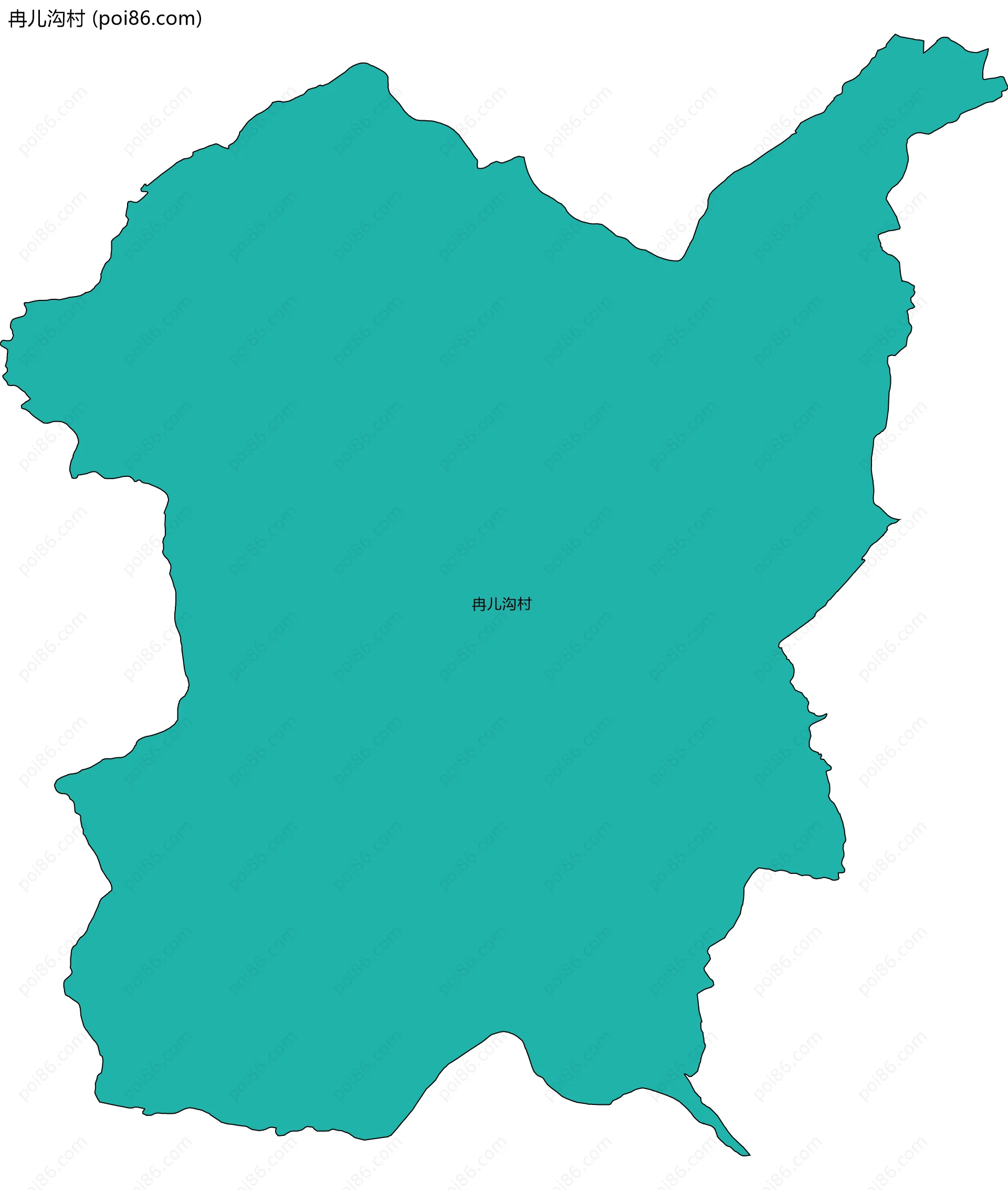 冉儿沟村边界地图