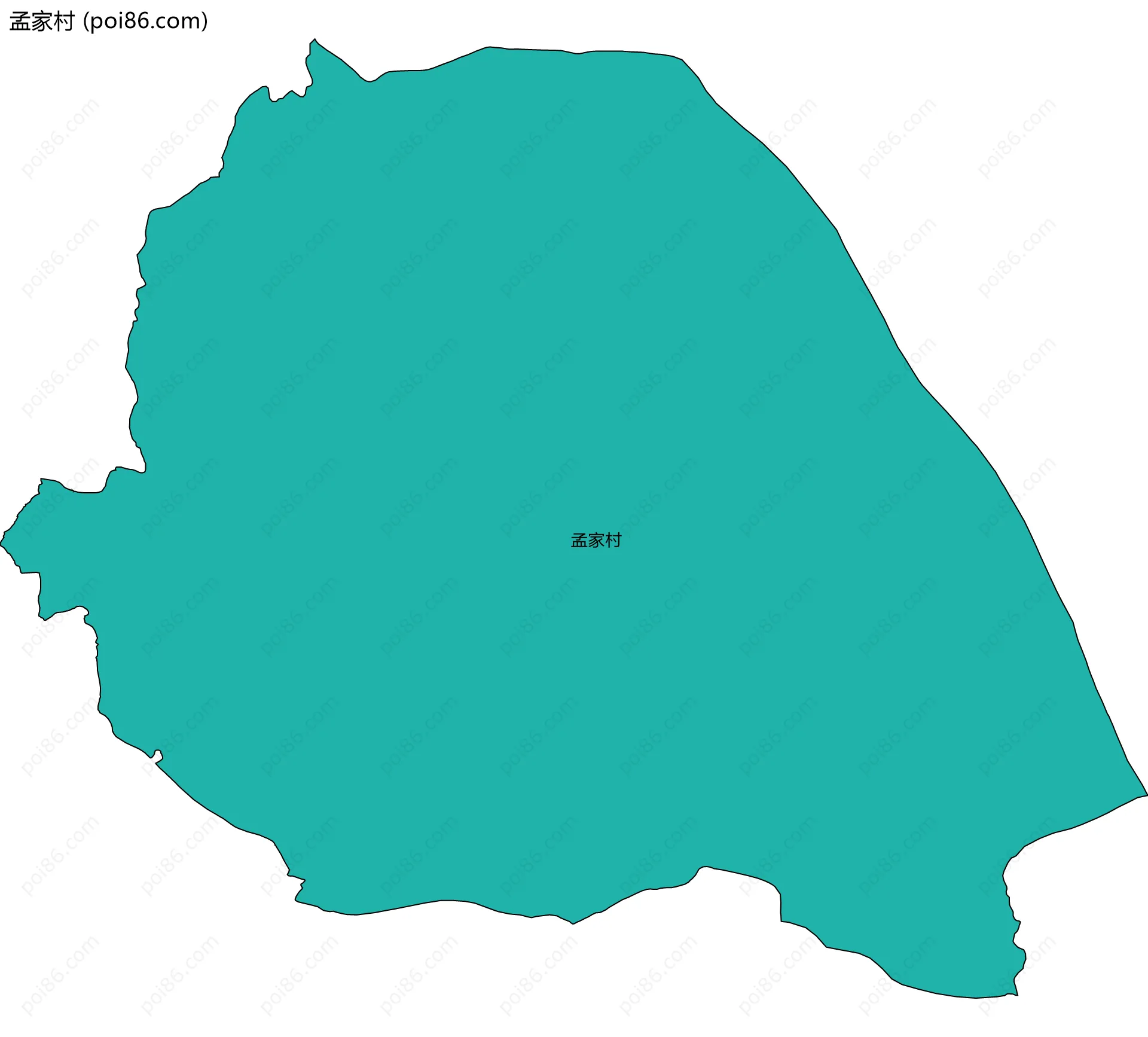孟家村边界地图