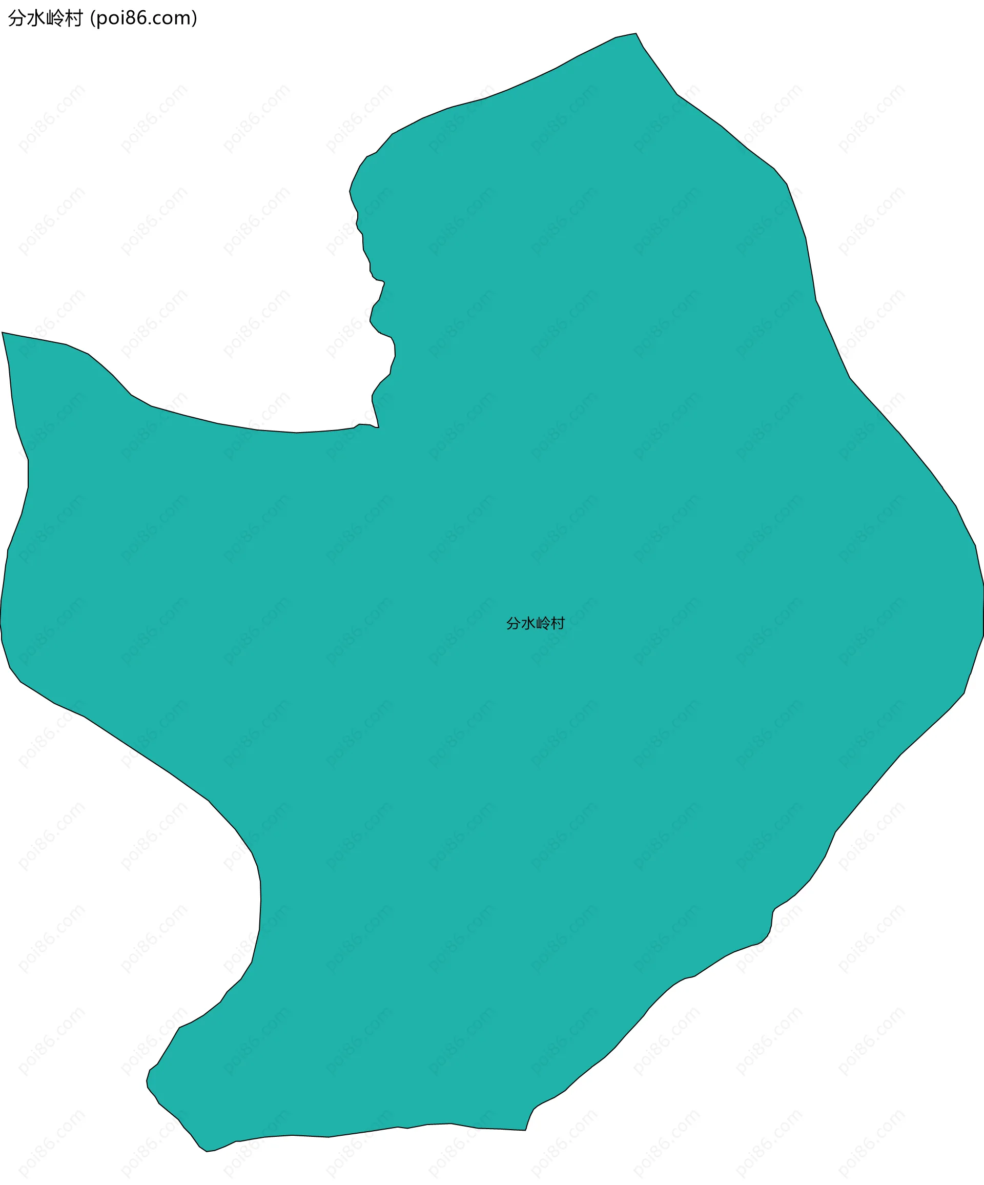 分水岭村边界地图