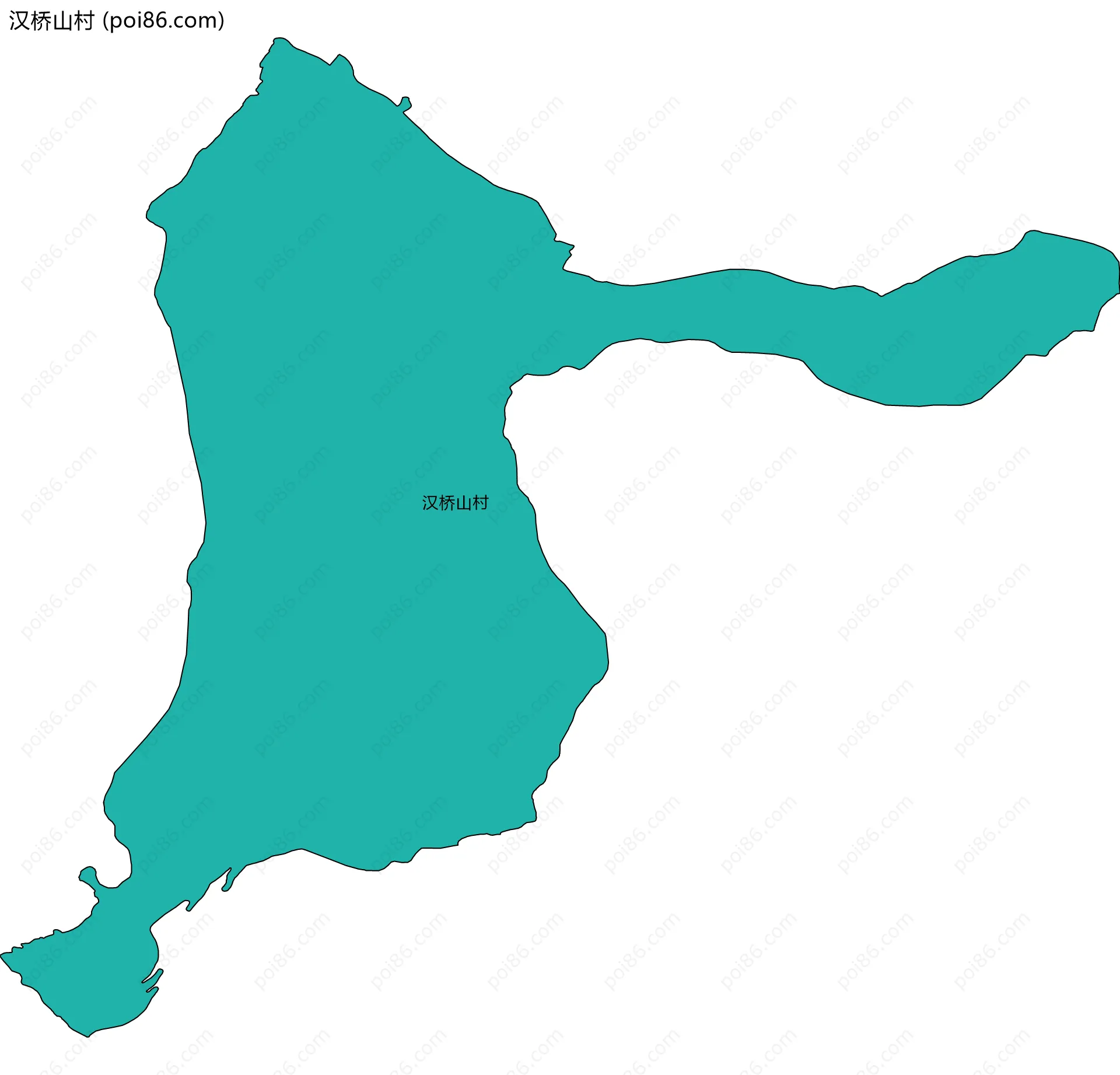 汉桥山村边界地图