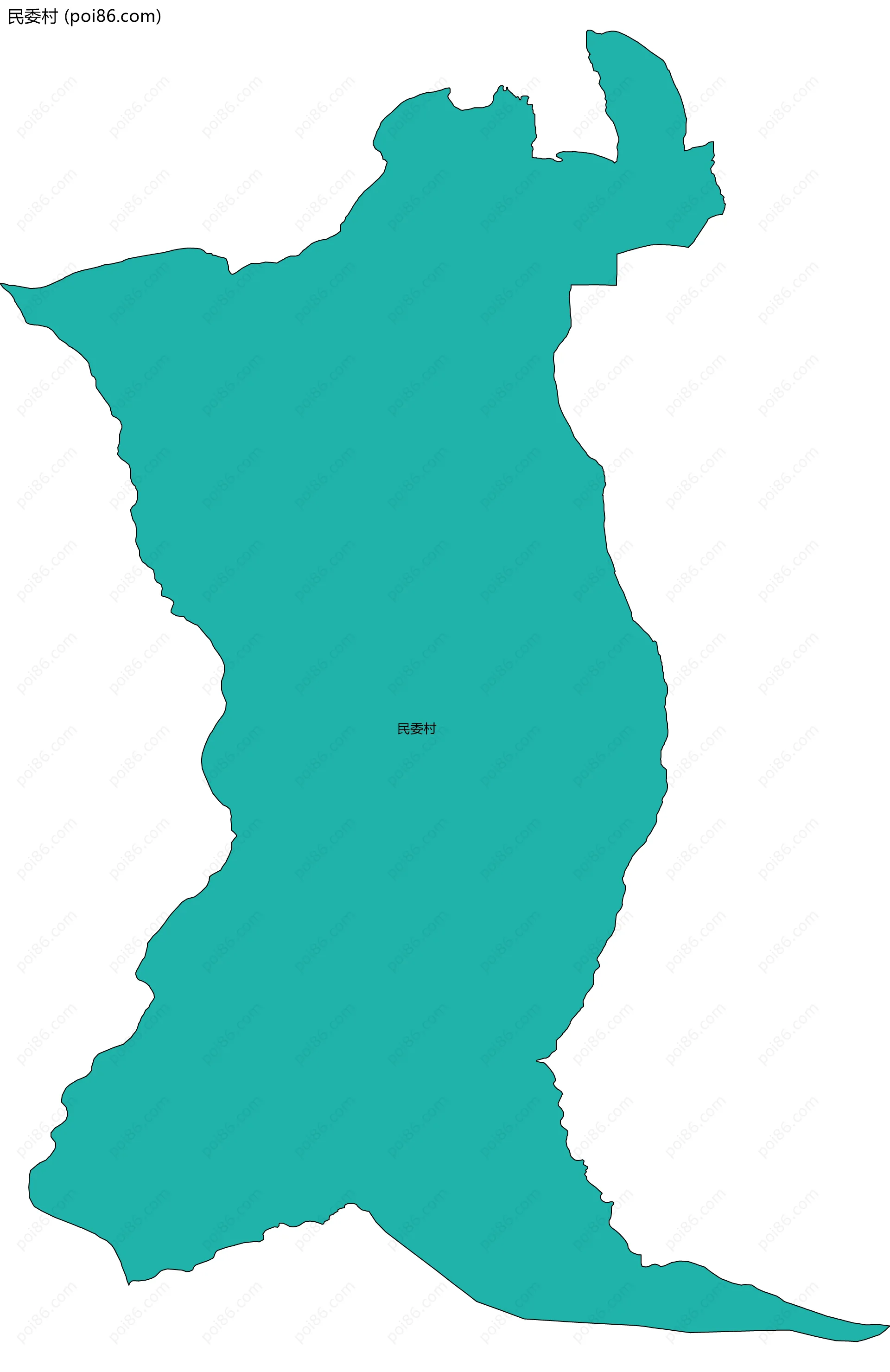 民委村边界地图