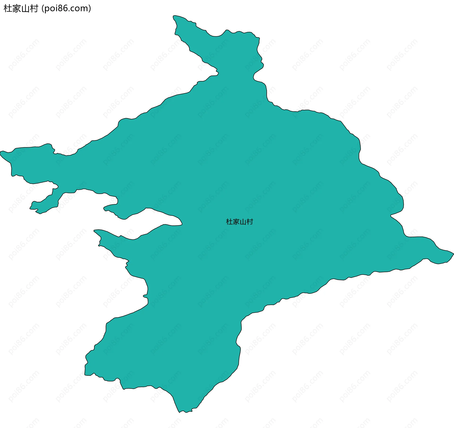 杜家山村边界地图