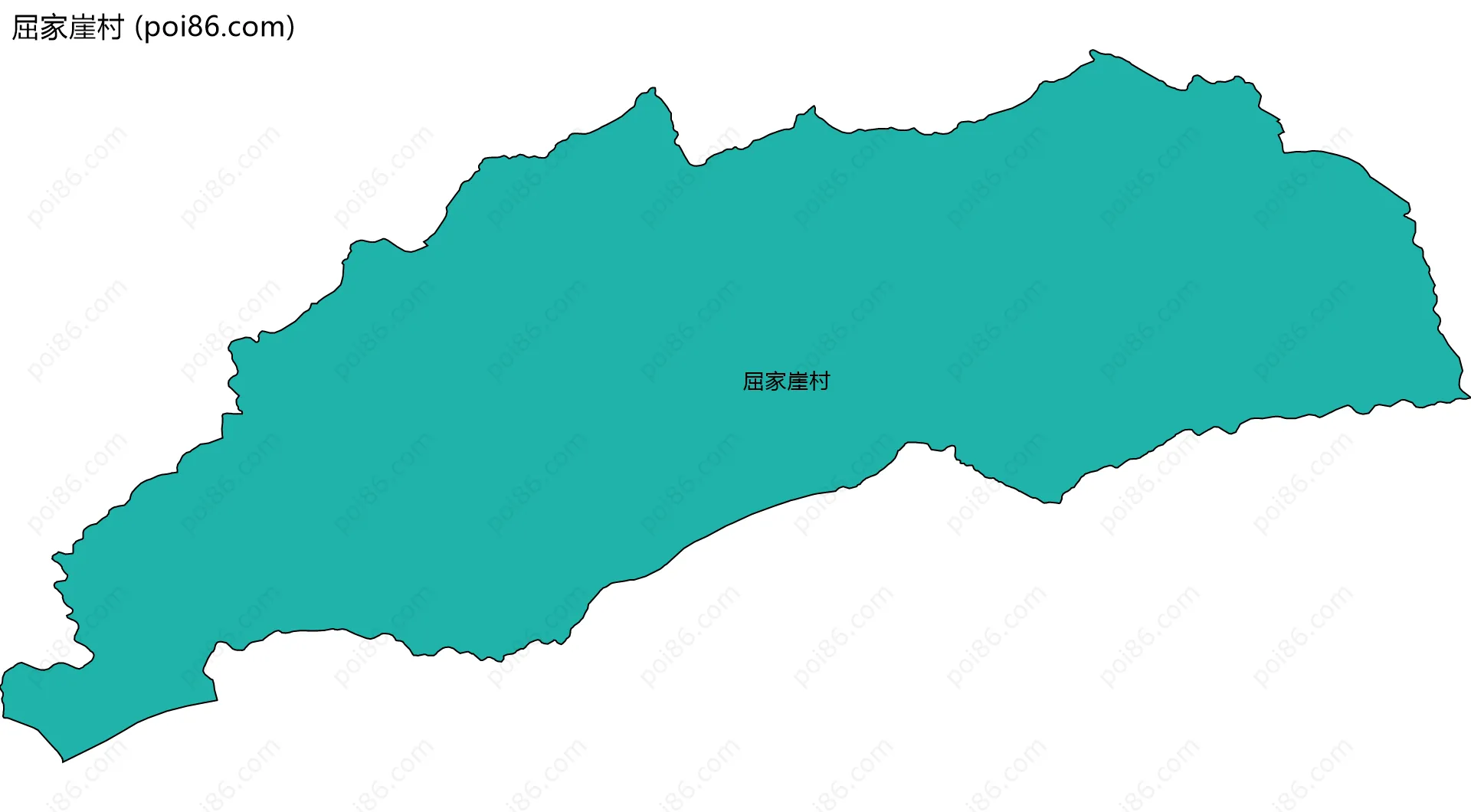 屈家崖村边界地图