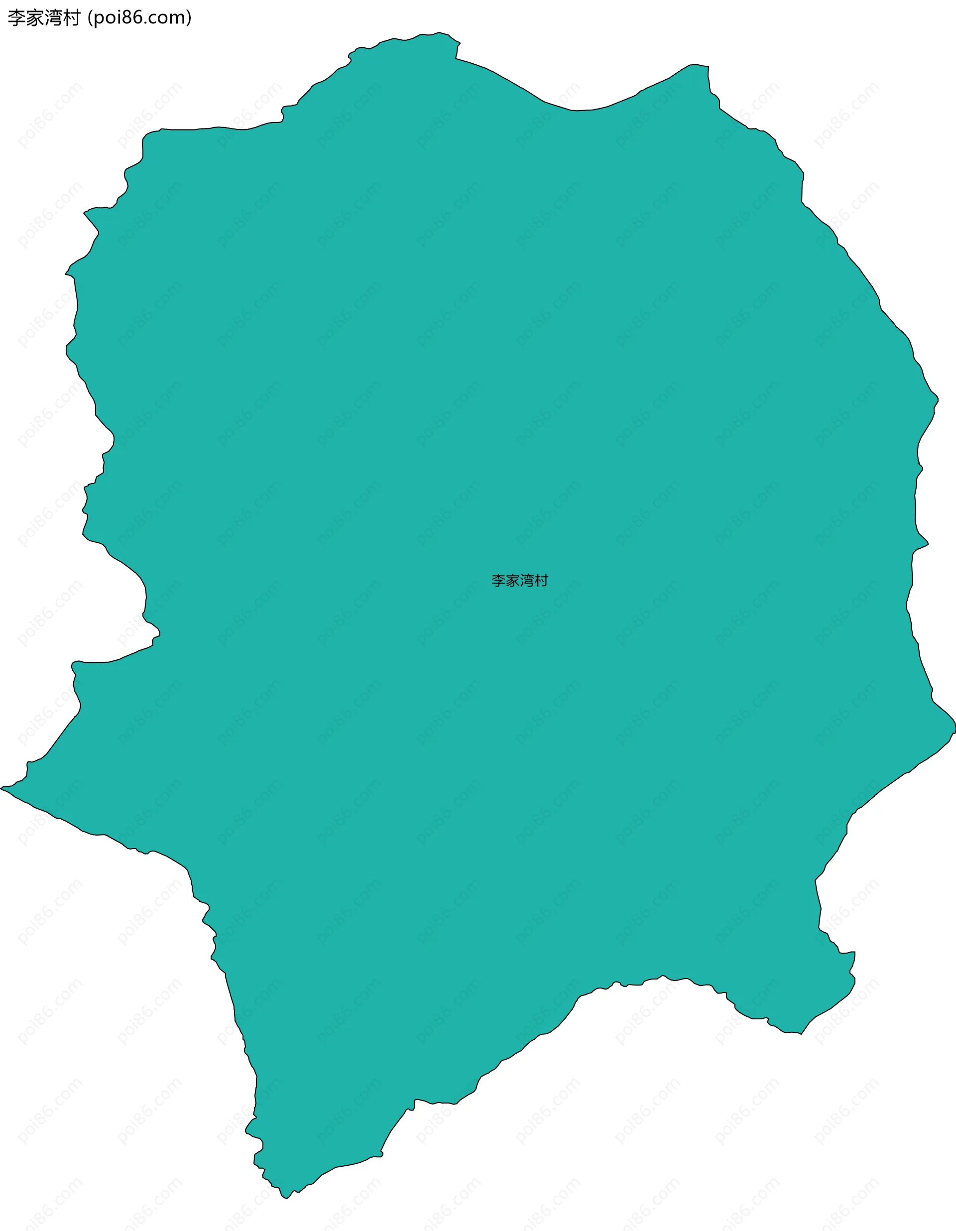 李家湾村边界地图