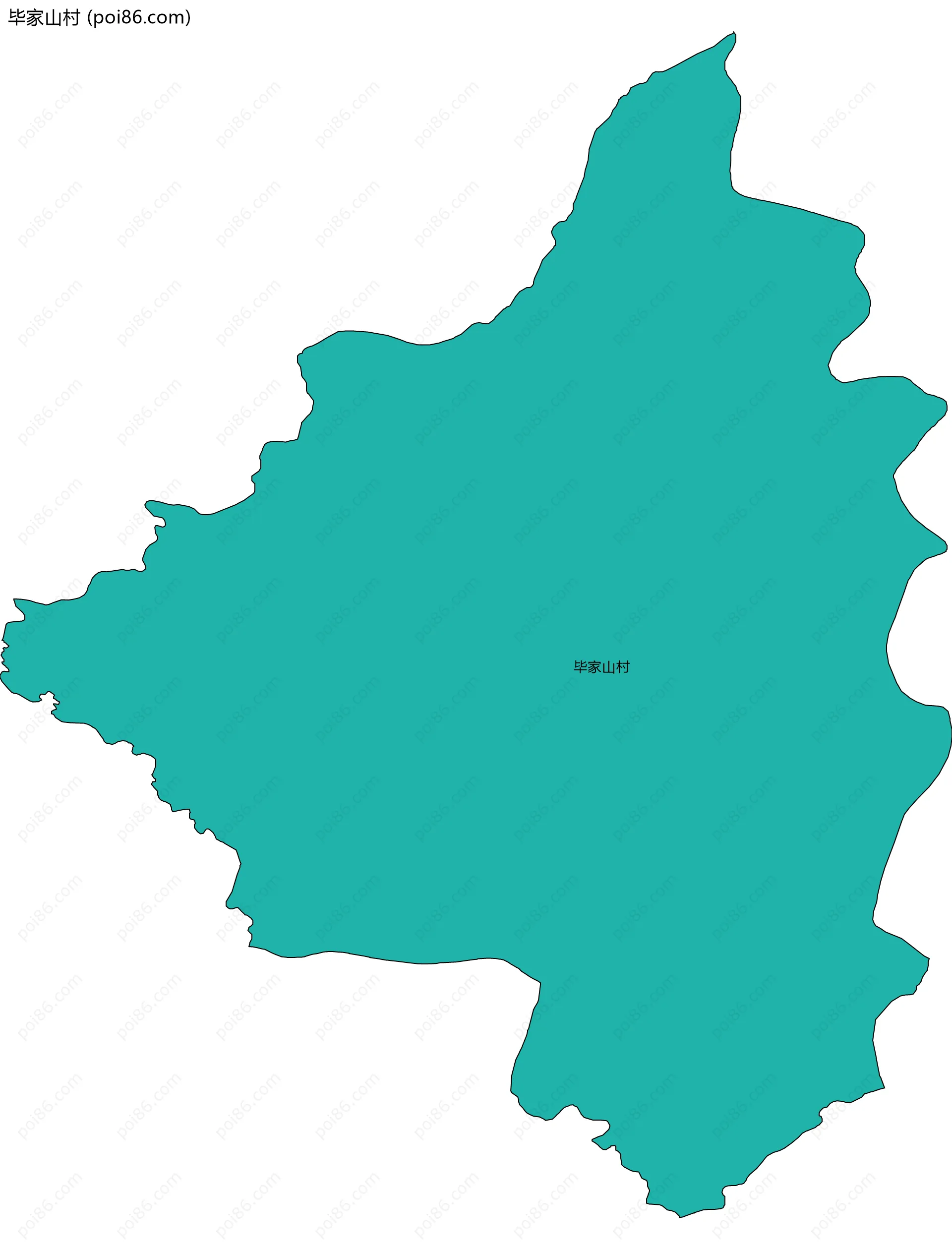 毕家山村边界地图