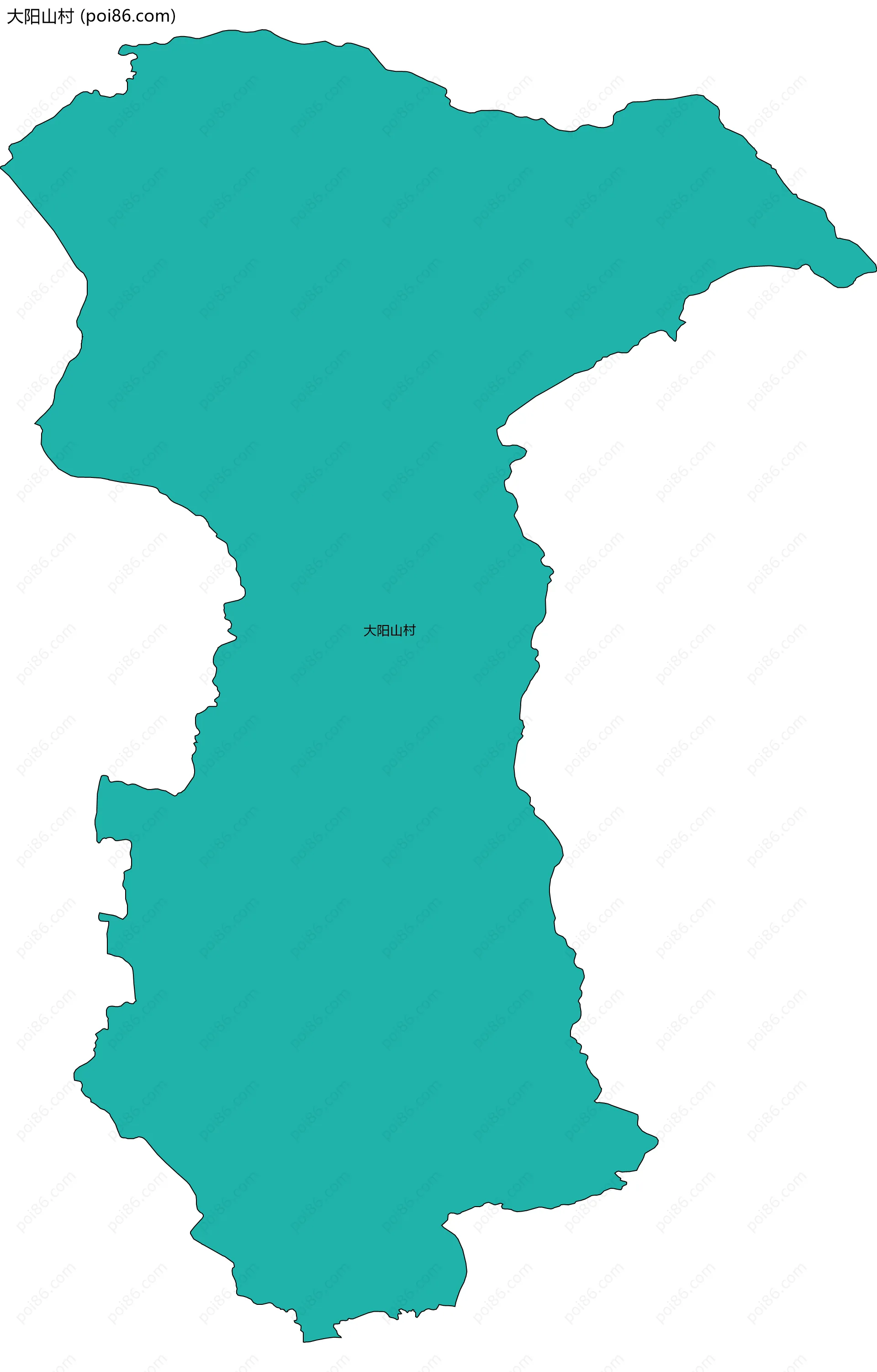 大阳山村边界地图