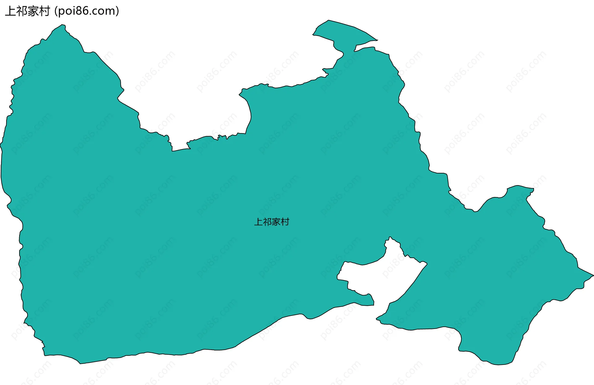 上祁家村边界地图