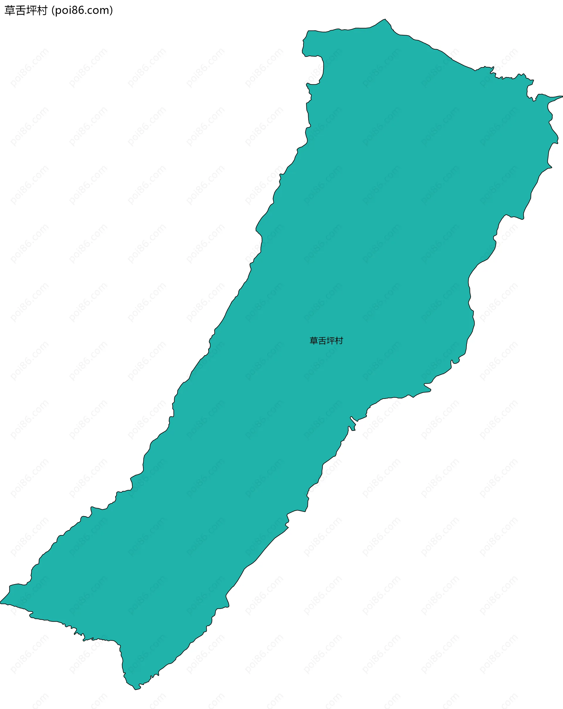 草舌坪村边界地图