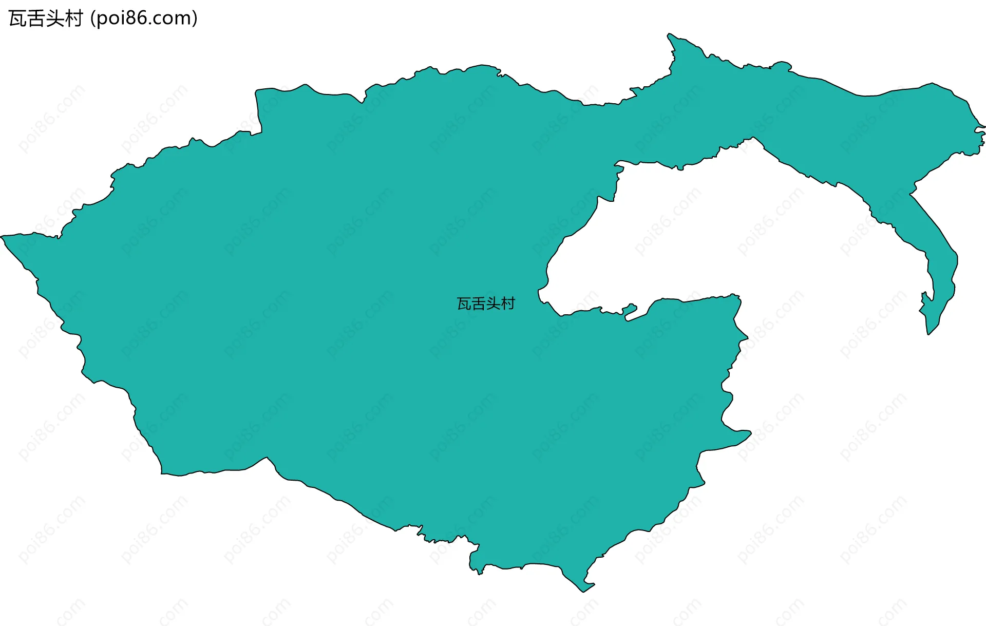 瓦舌头村边界地图