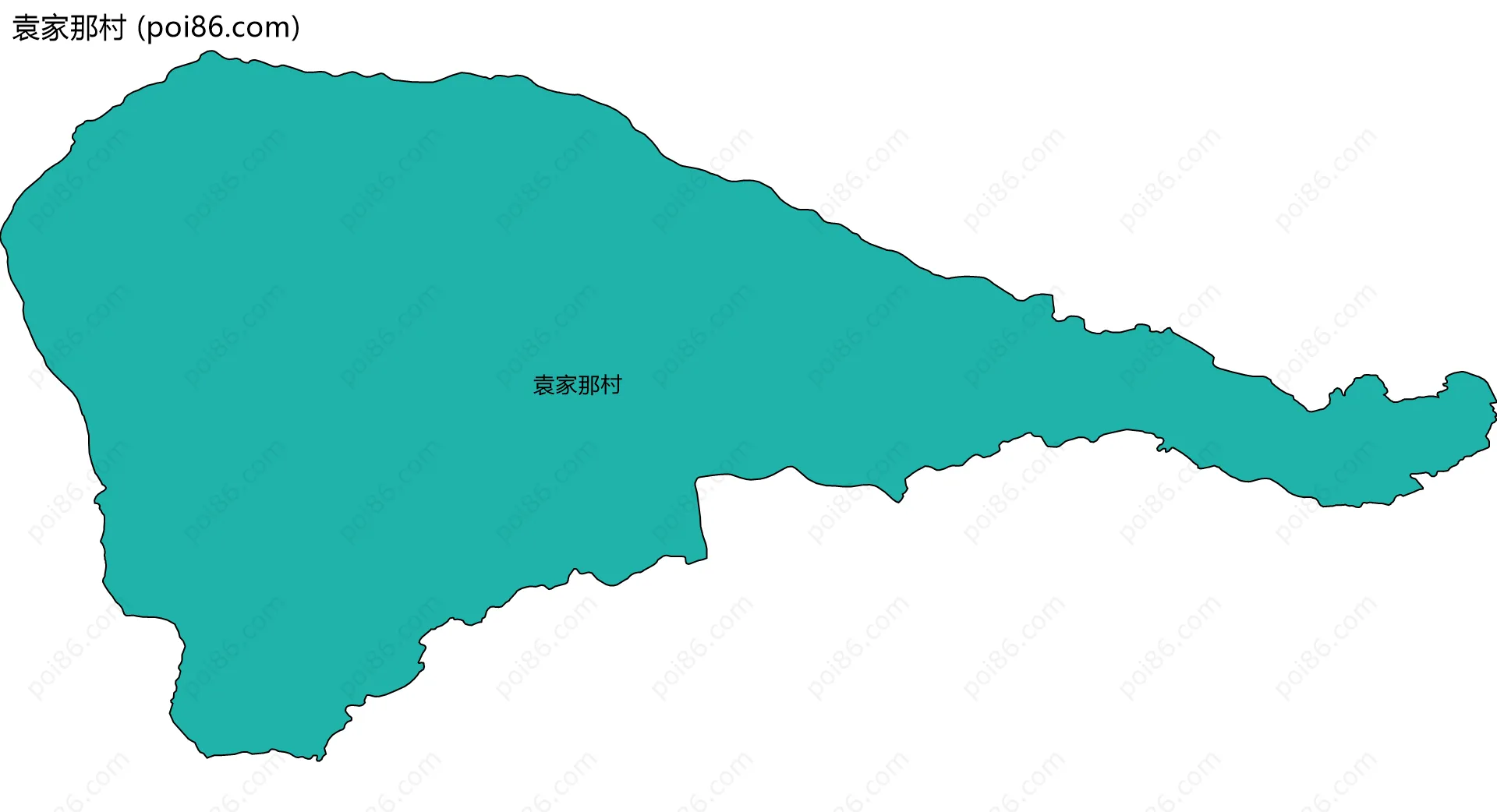 袁家那村边界地图