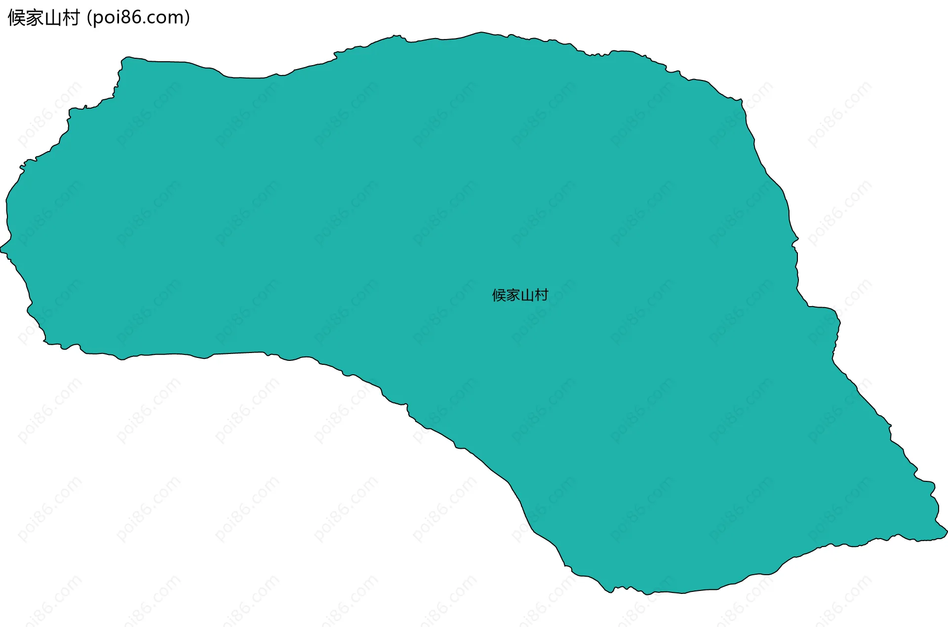 候家山村边界地图