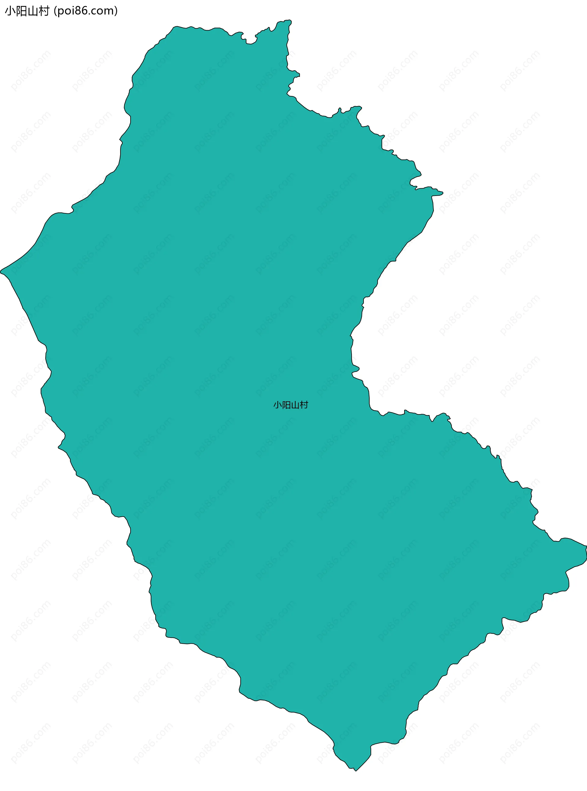 小阳山村边界地图