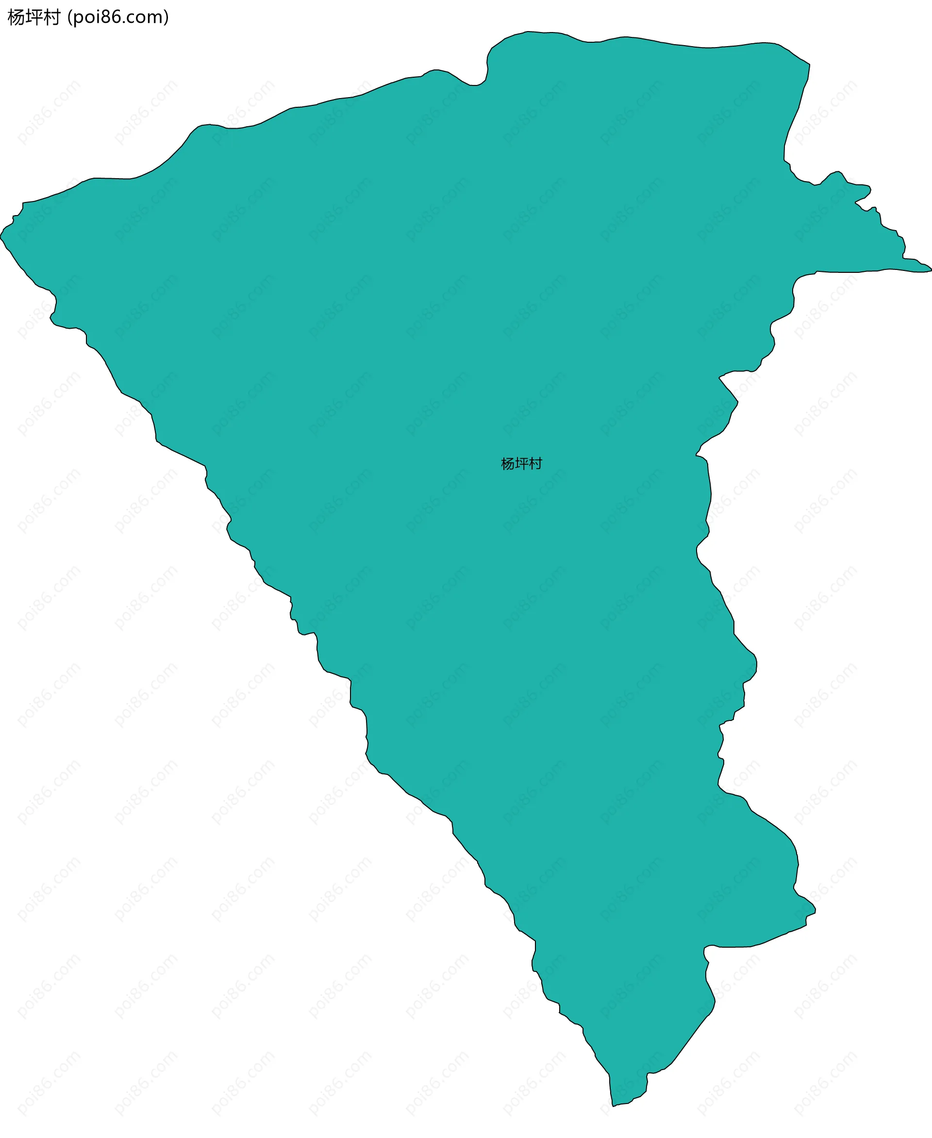 杨坪村边界地图