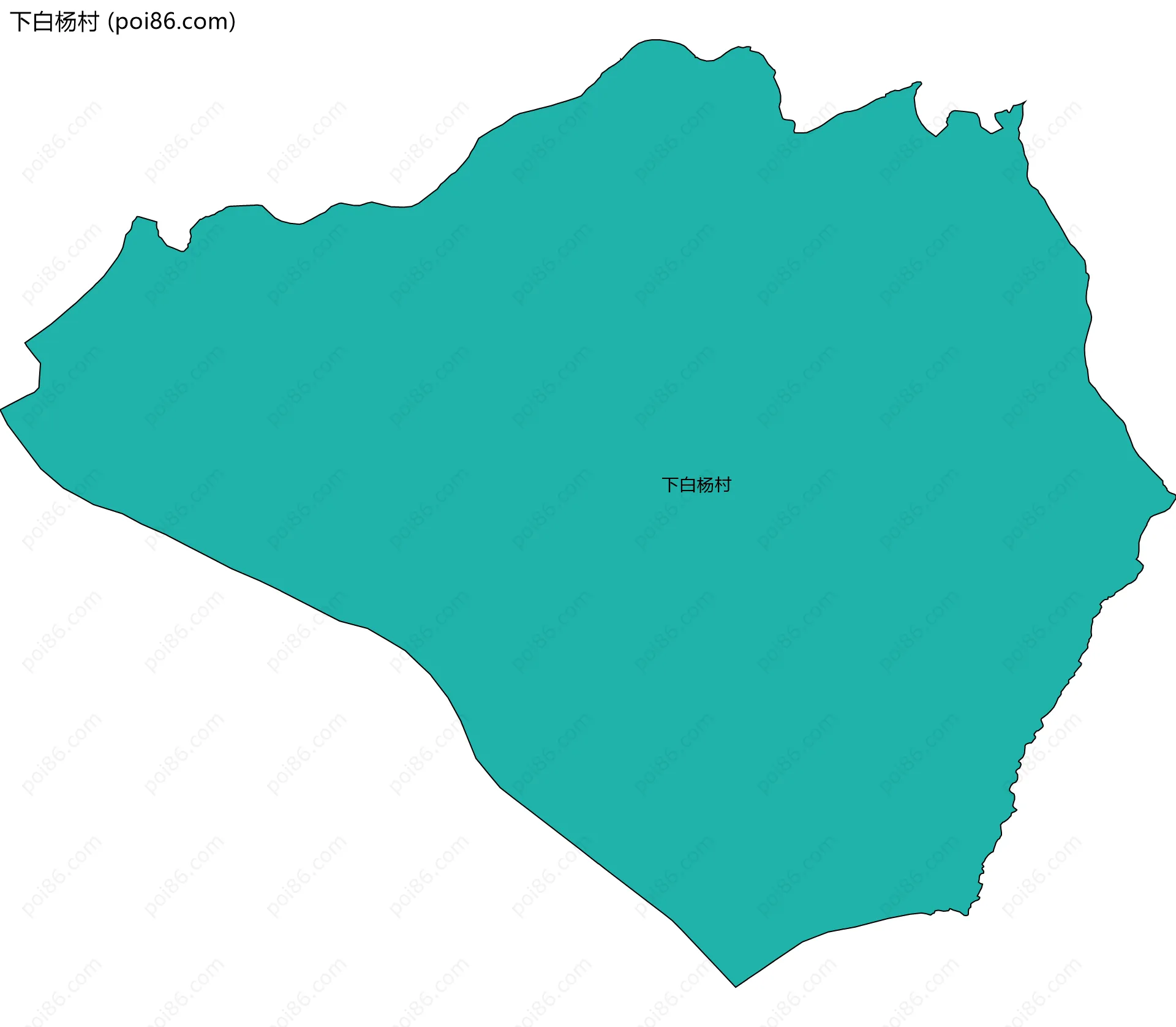 下白杨村边界地图