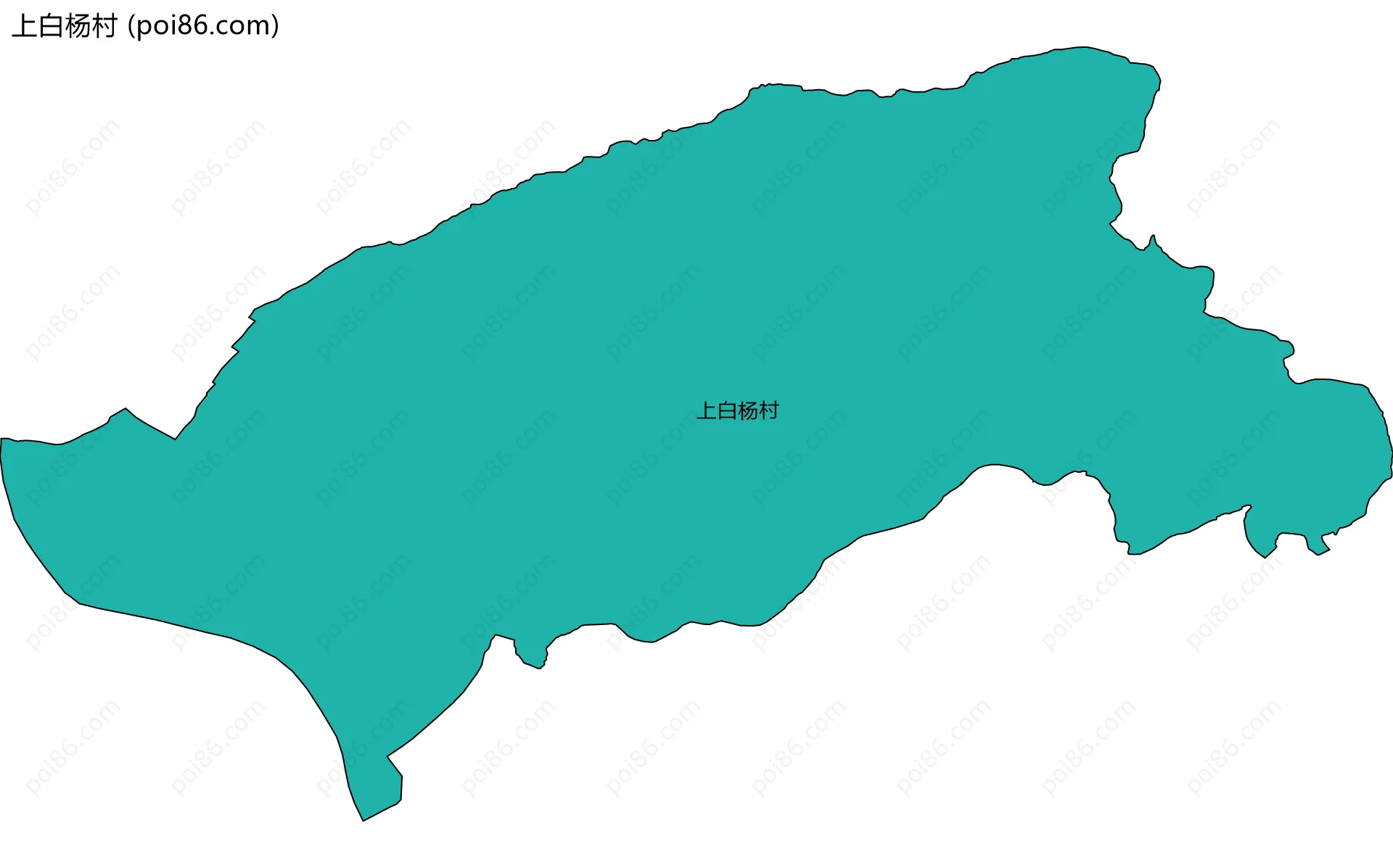 上白杨村边界地图