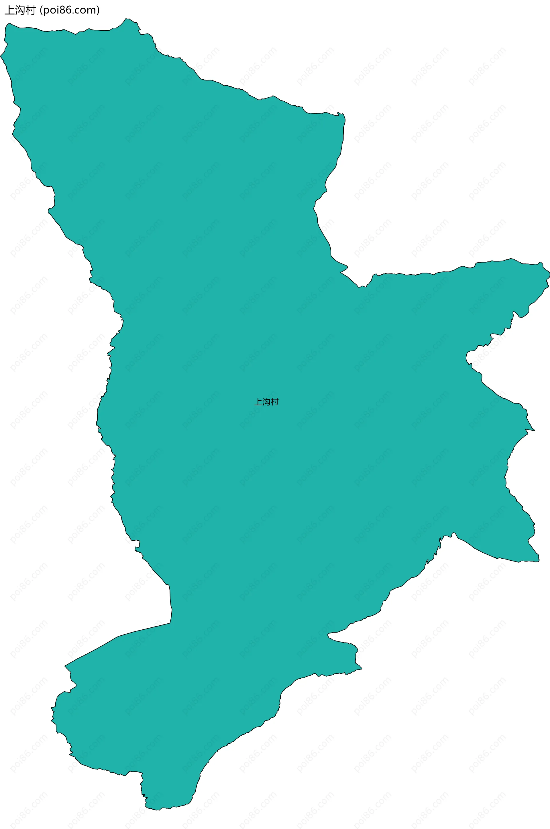 上沟村边界地图