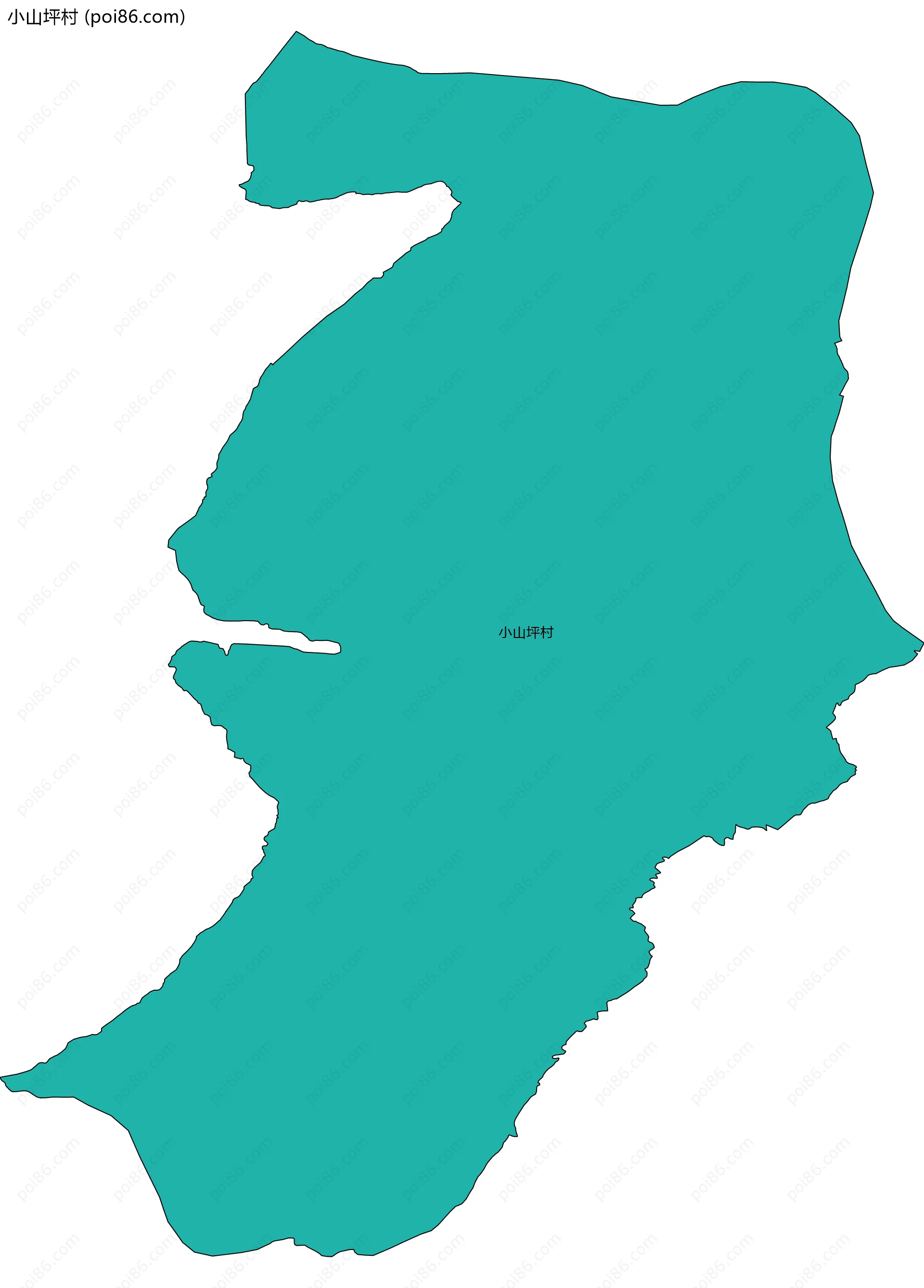 小山坪村边界地图