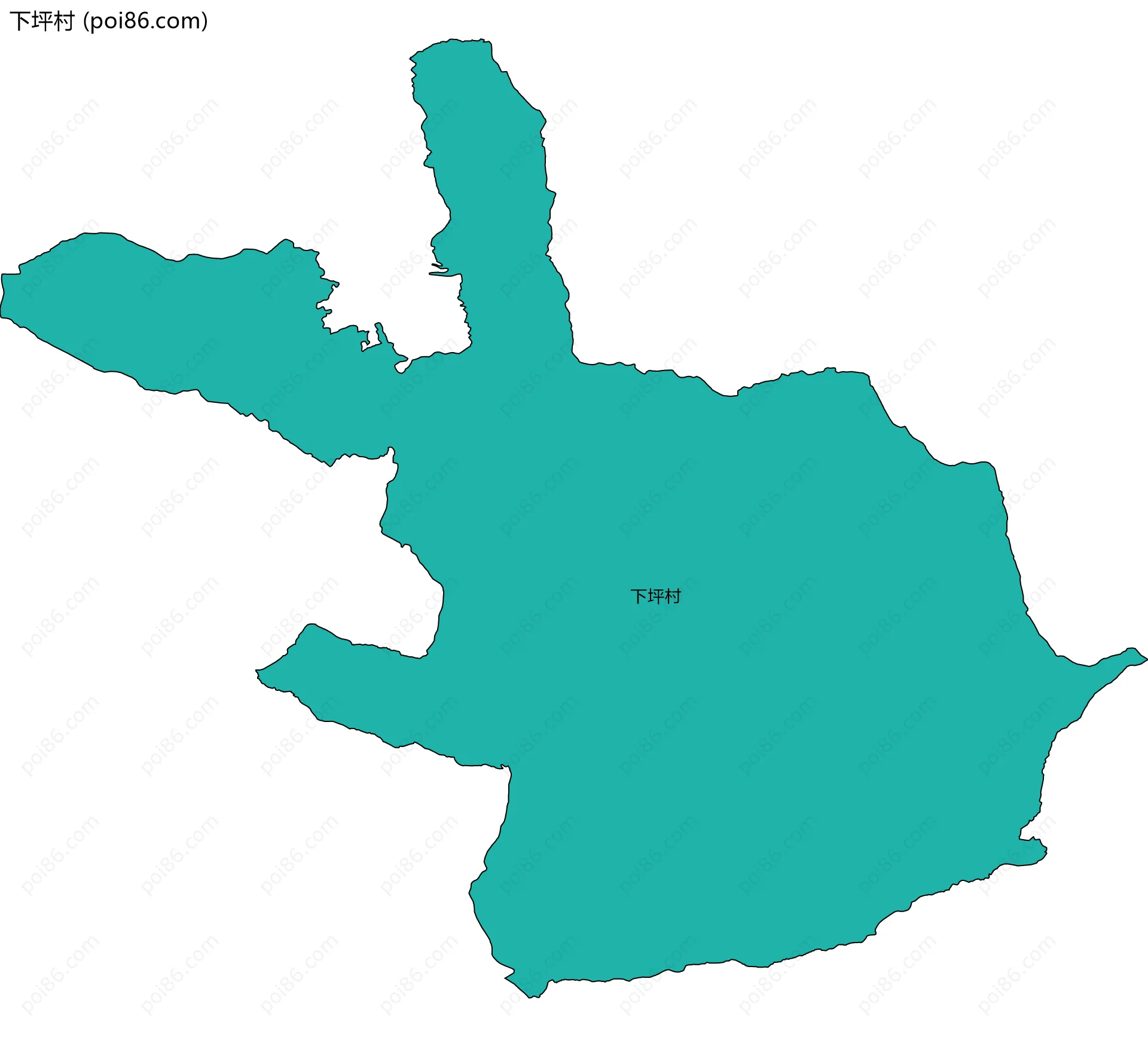 下坪村边界地图