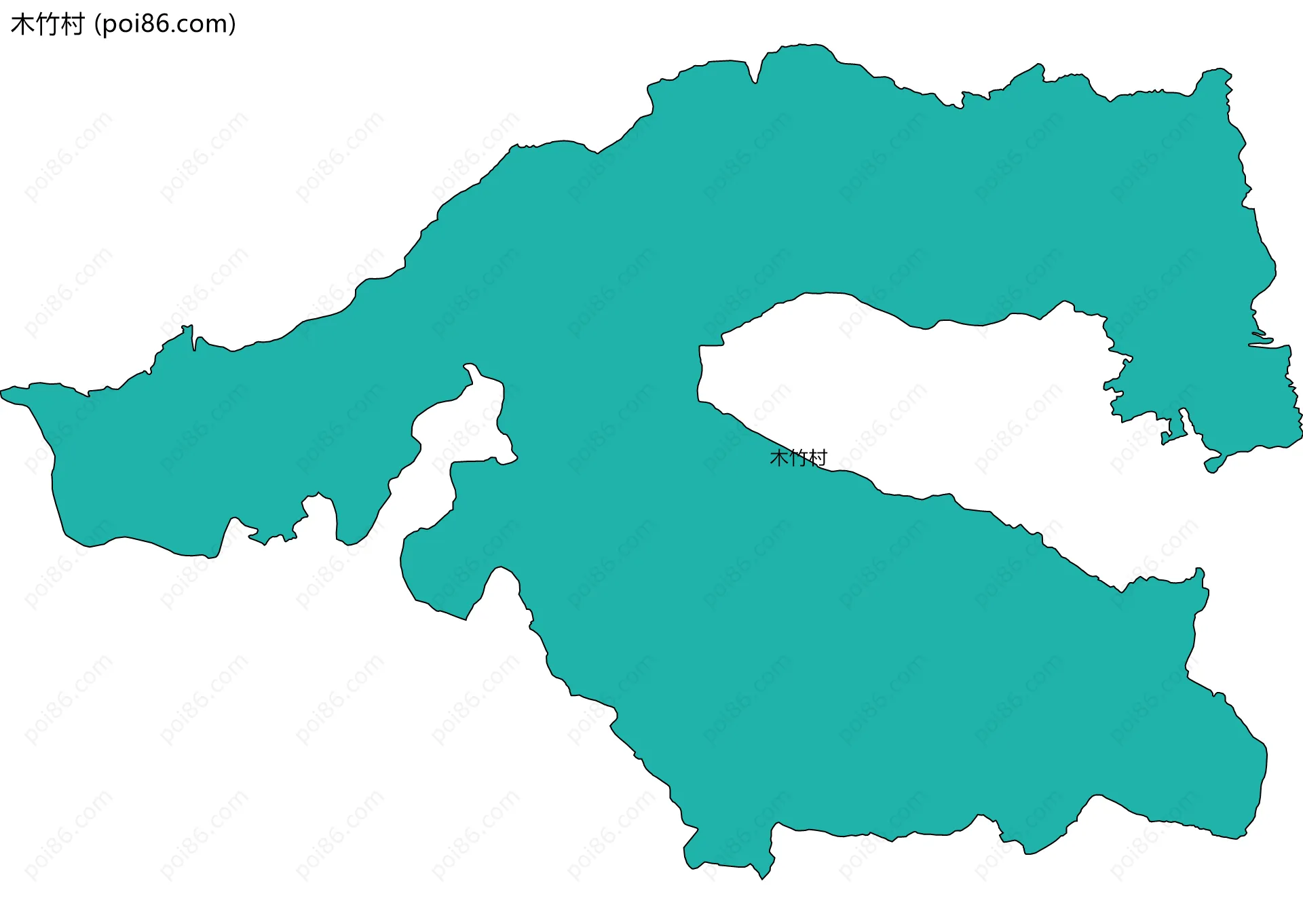 木竹村边界地图