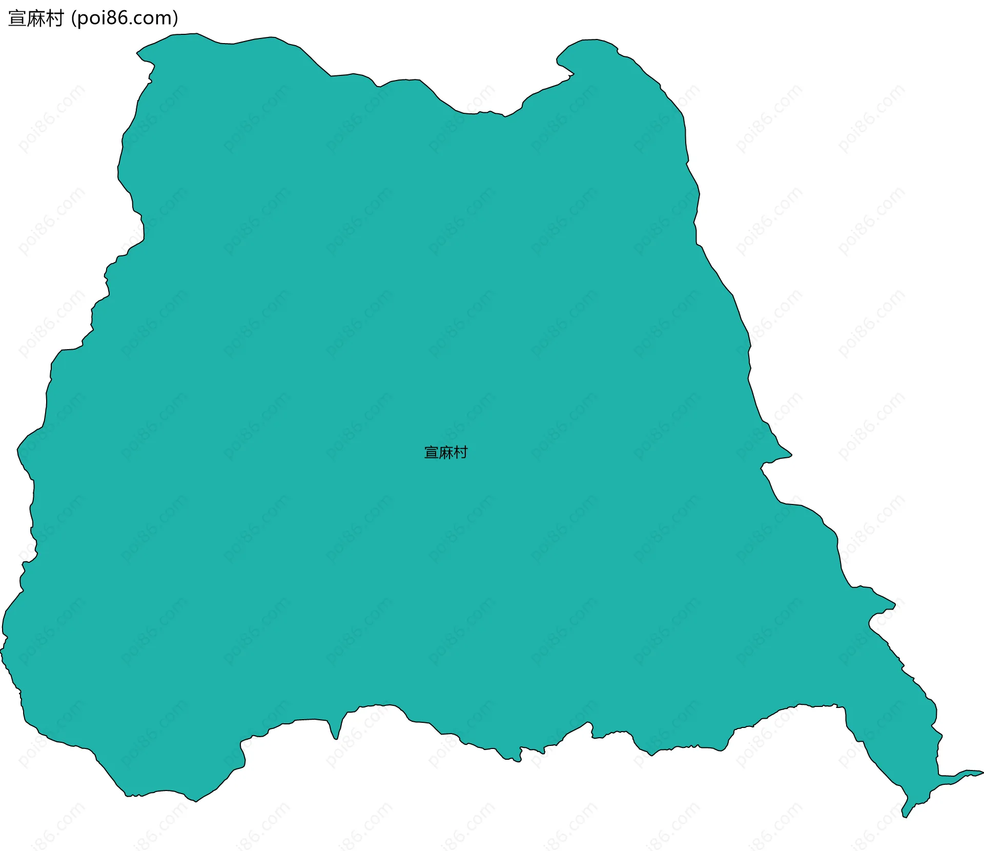 宣麻村边界地图