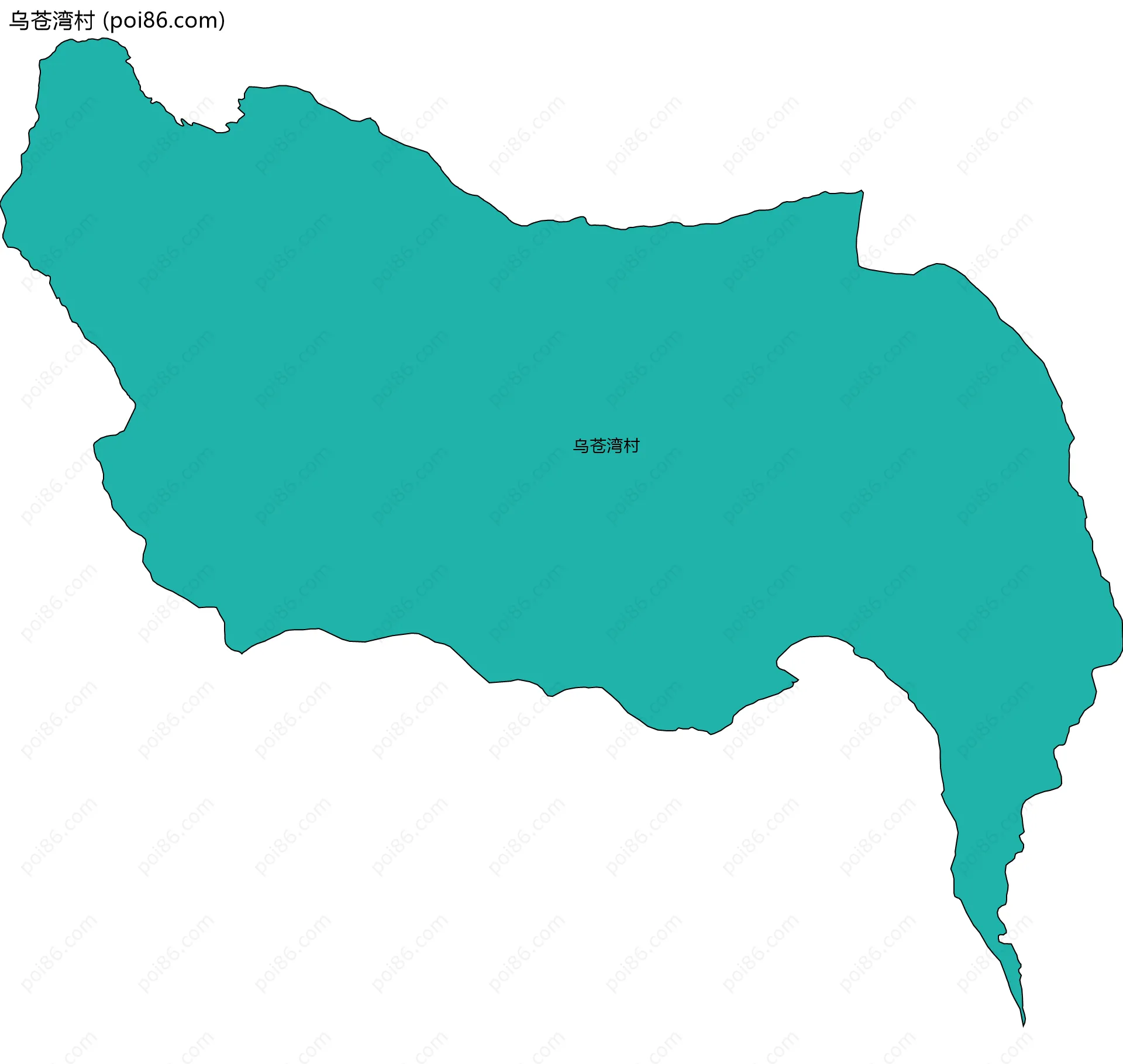 乌苍湾村边界地图