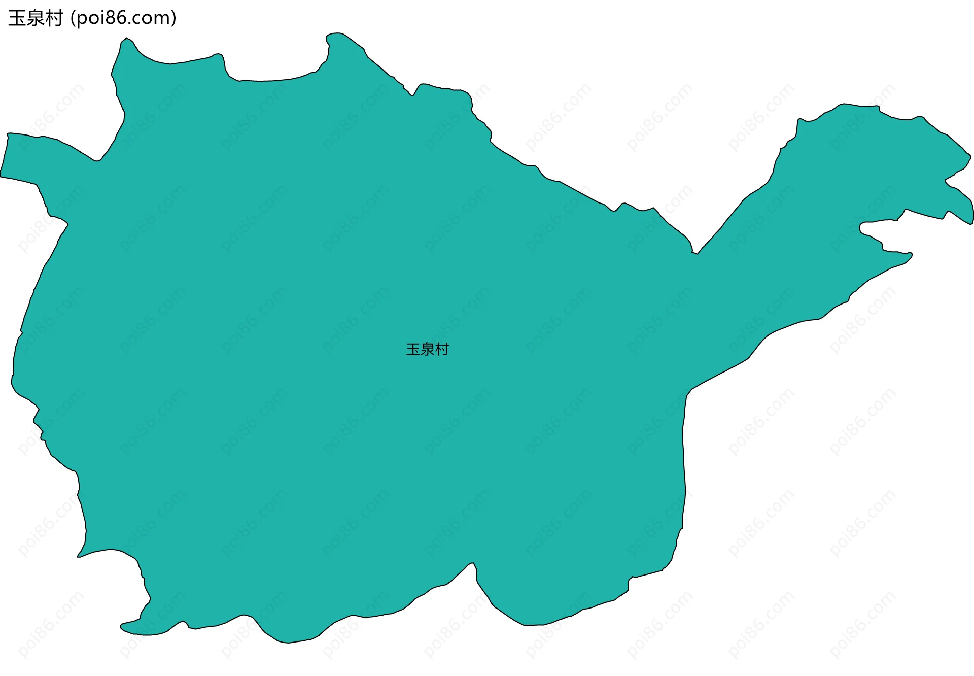 玉泉村边界地图