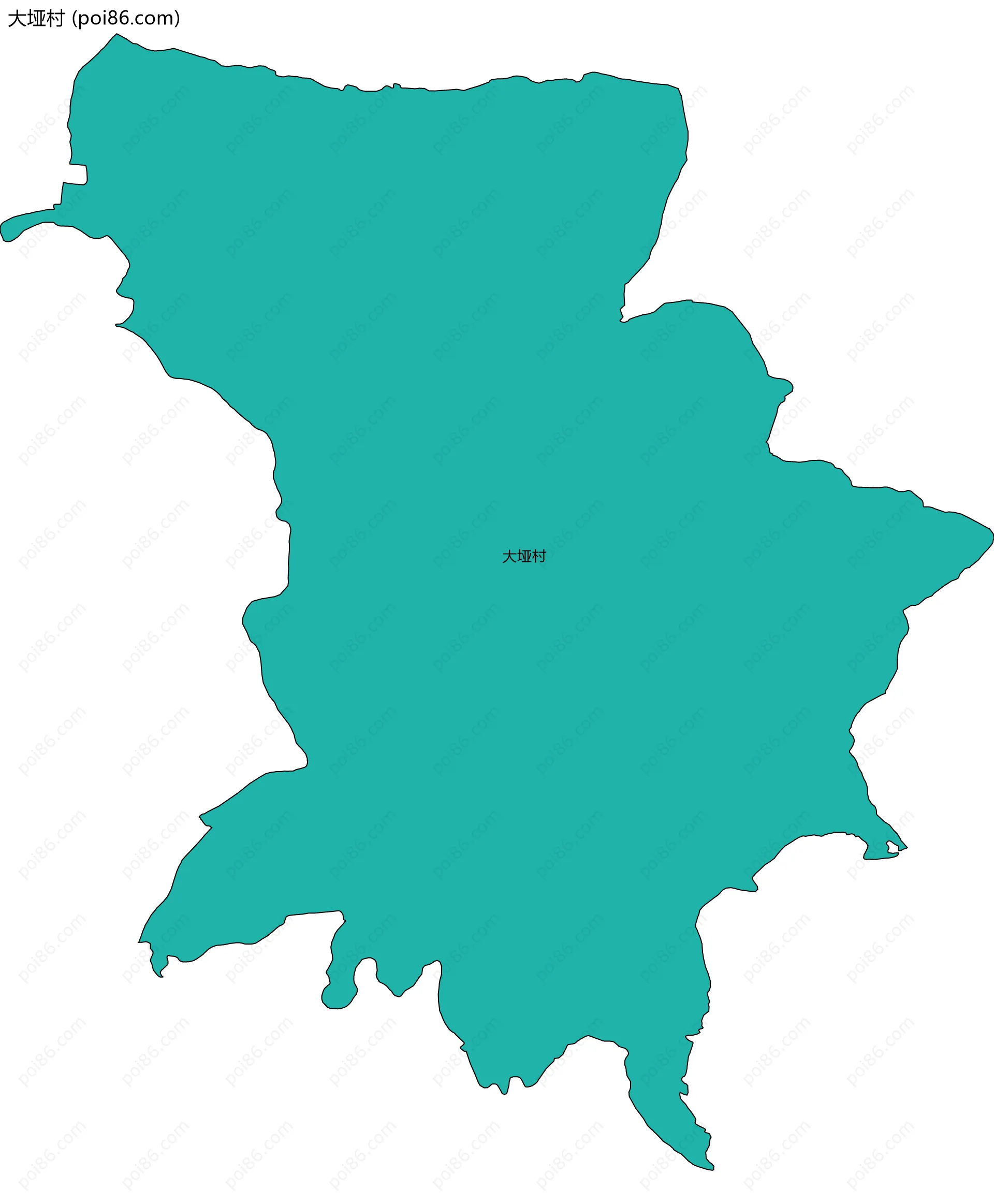 大垭村边界地图