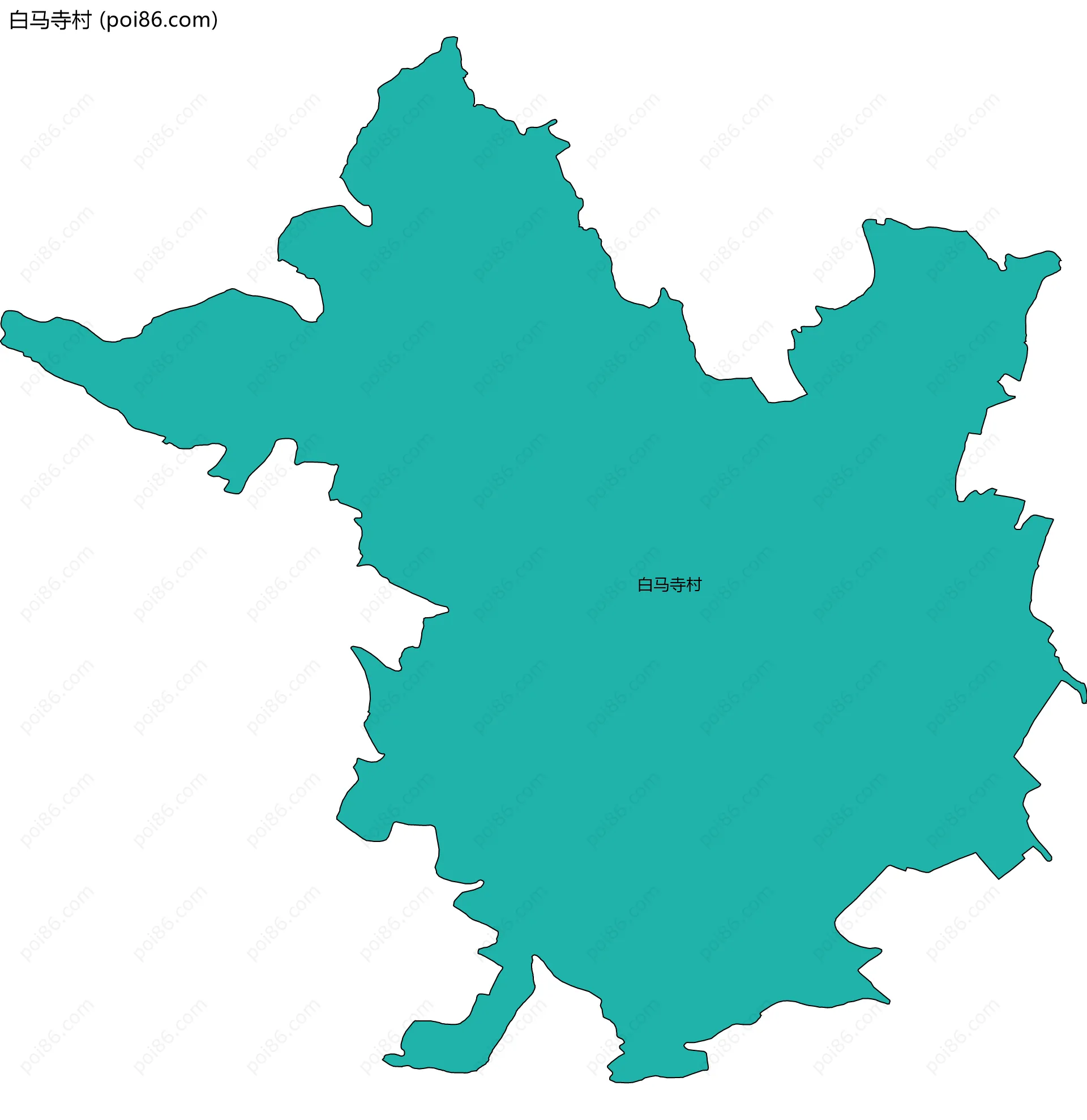 白马寺村边界地图