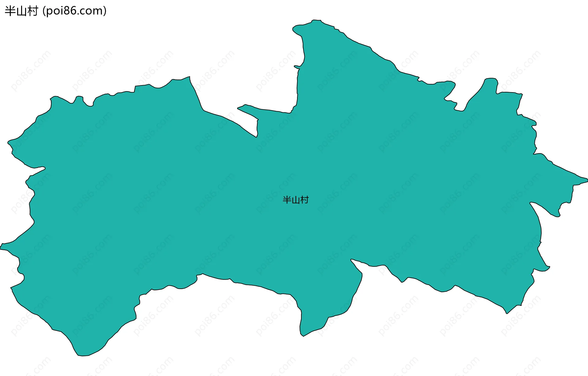 半山村边界地图