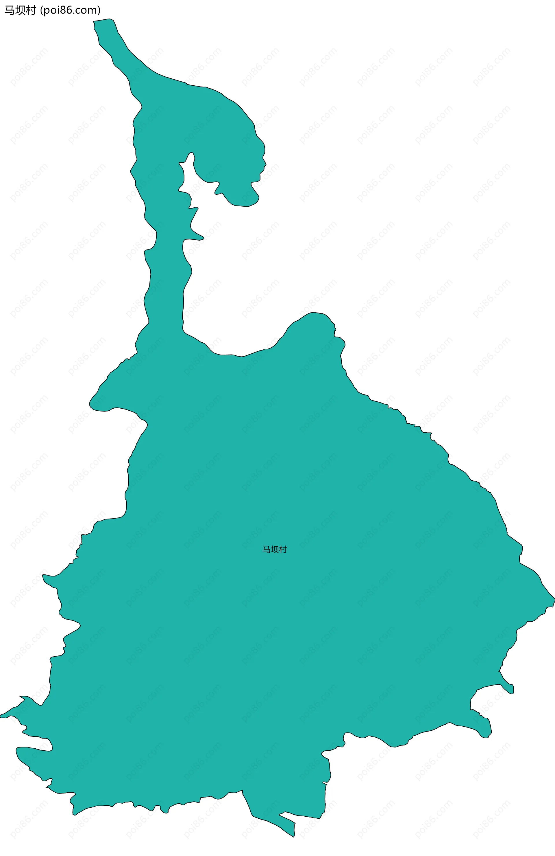 马坝村边界地图