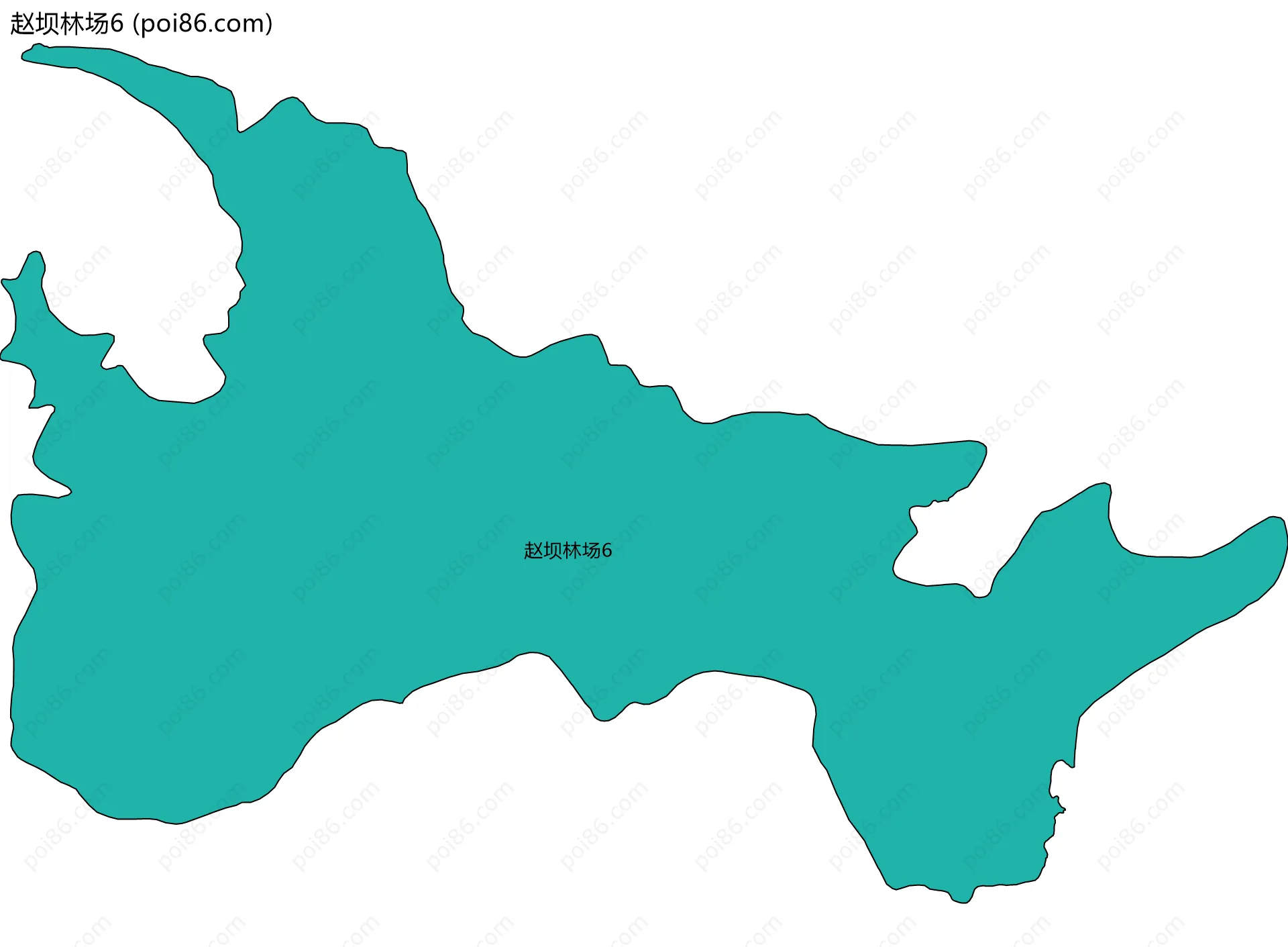 赵坝林场6边界地图