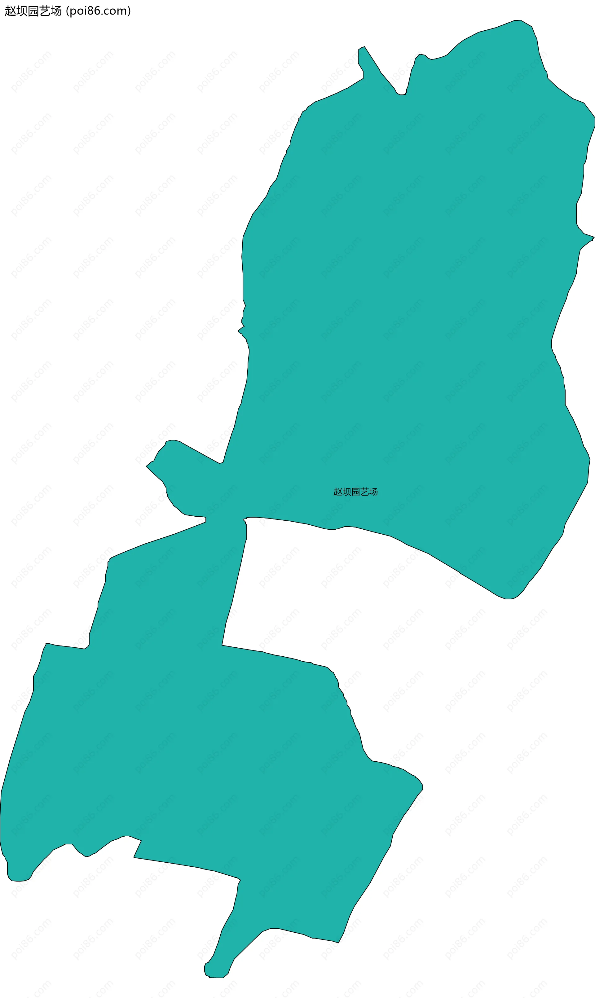 赵坝园艺场边界地图