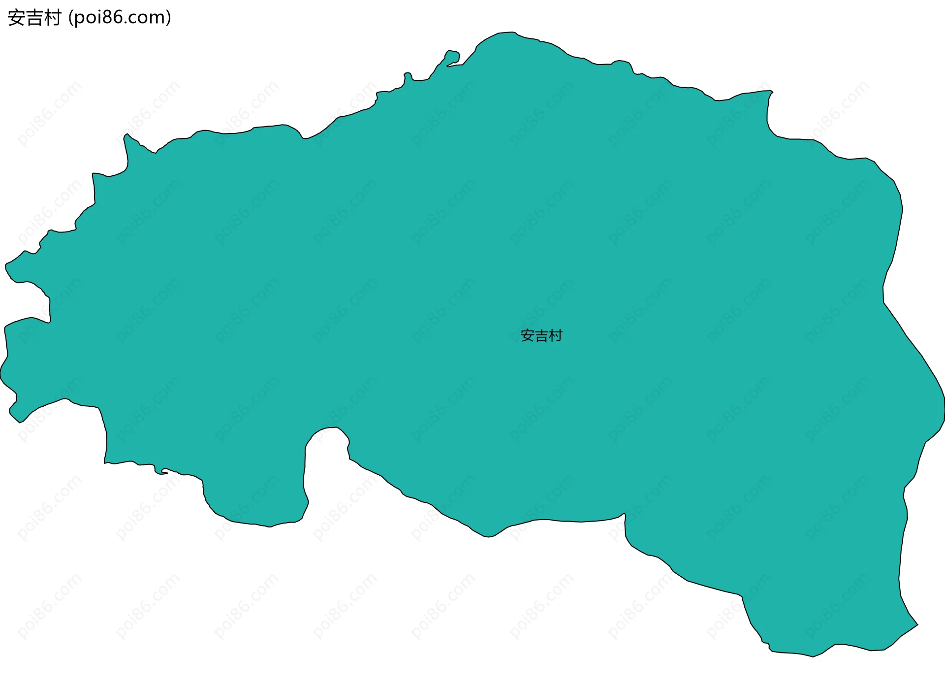 安吉村边界地图