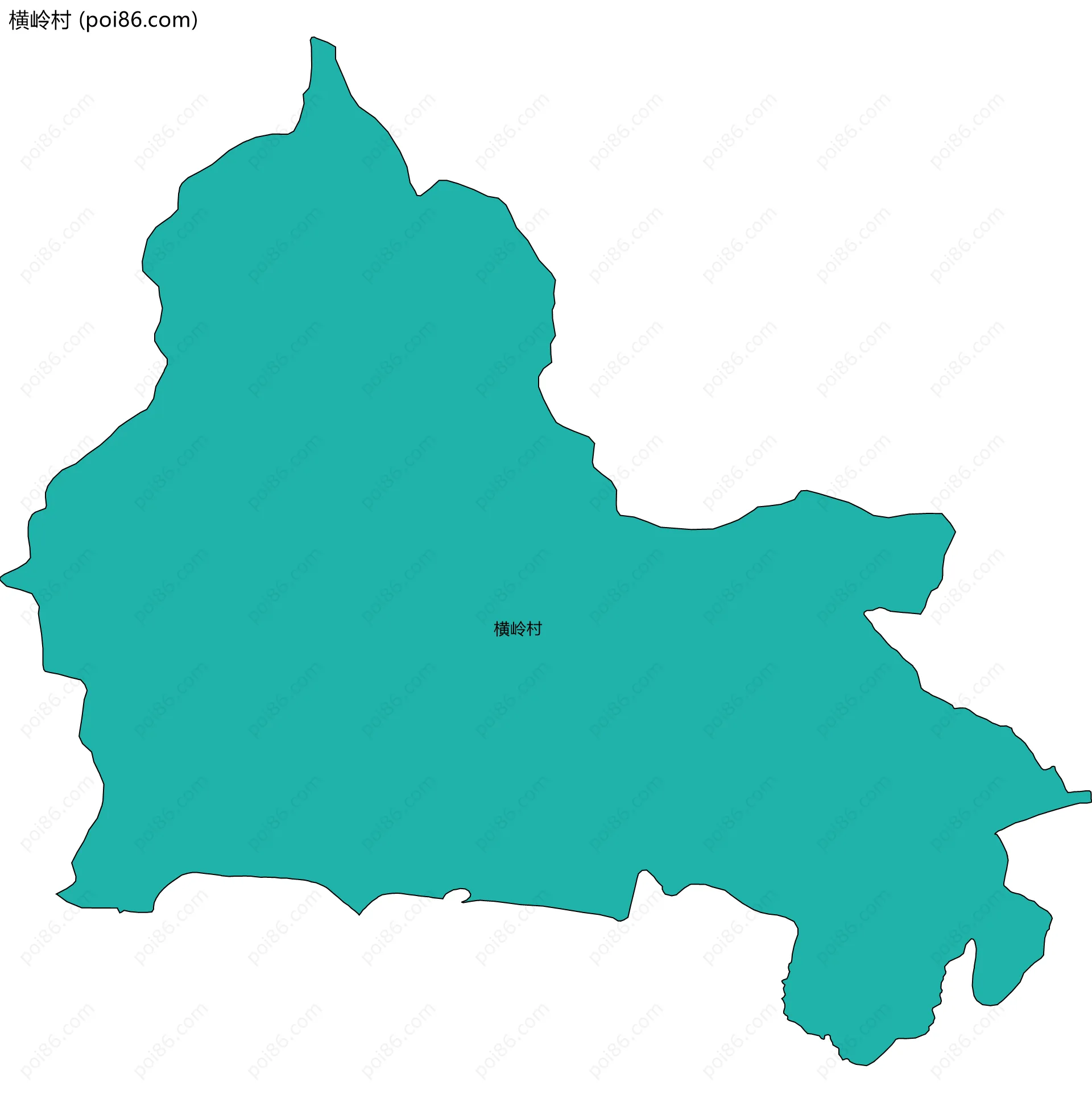 横岭村边界地图
