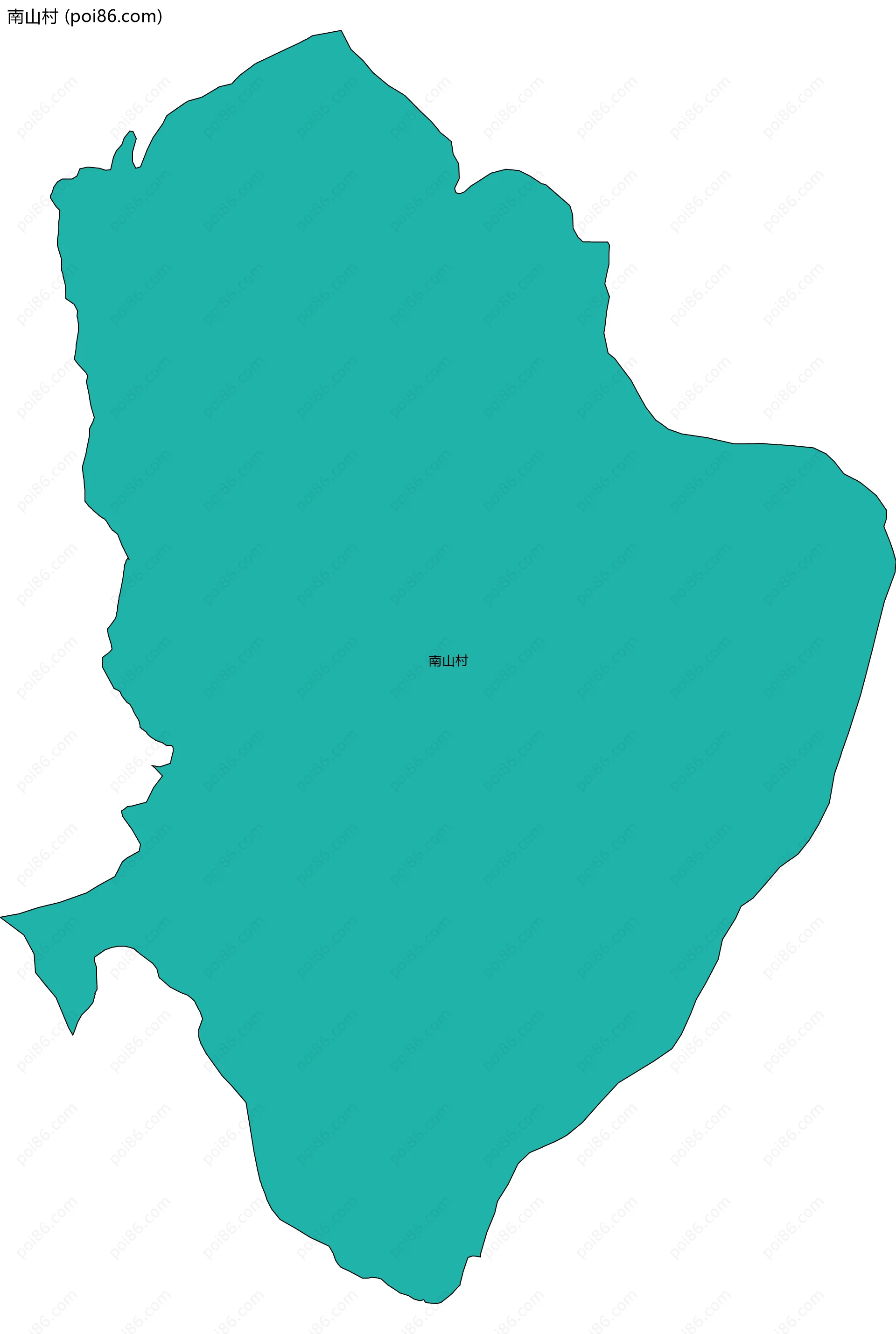 南山村边界地图