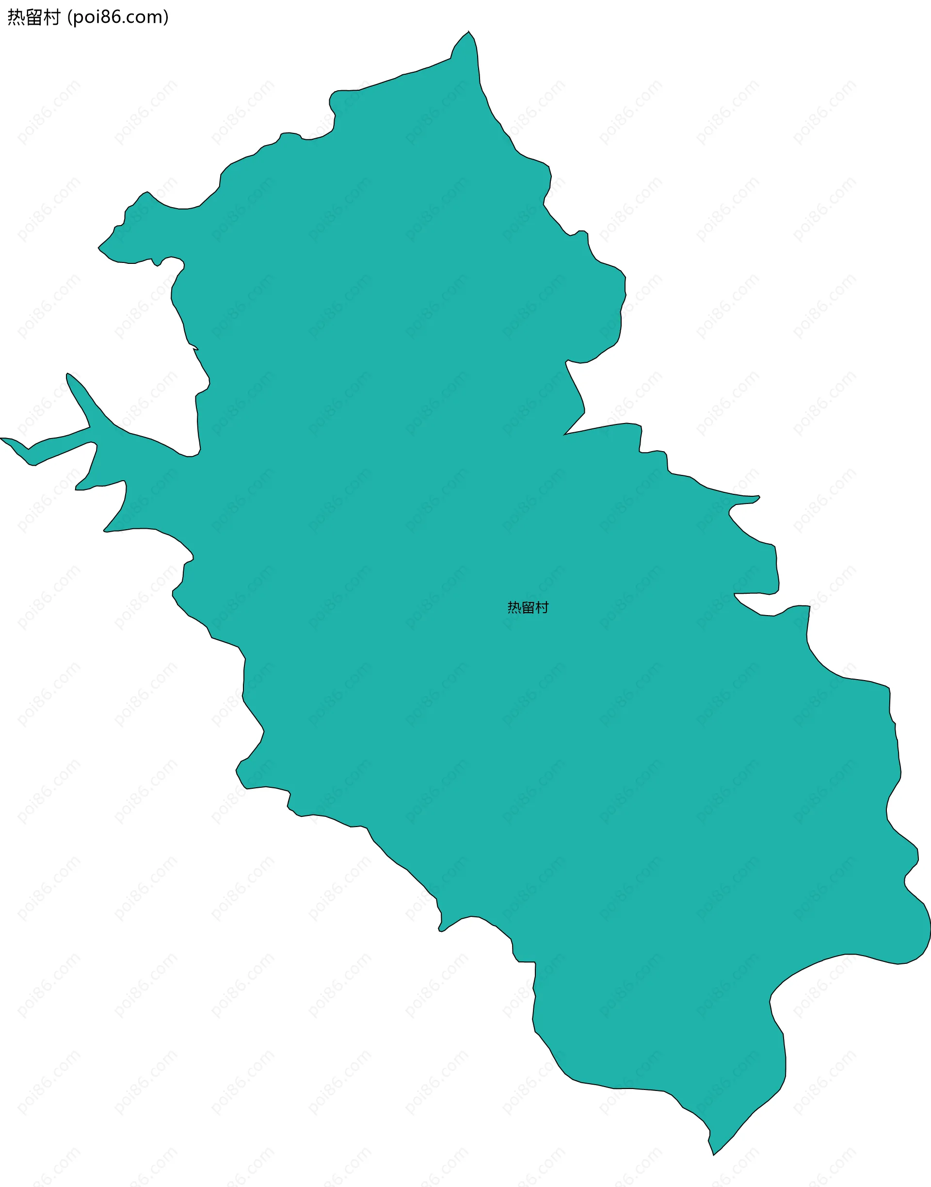 热留村边界地图