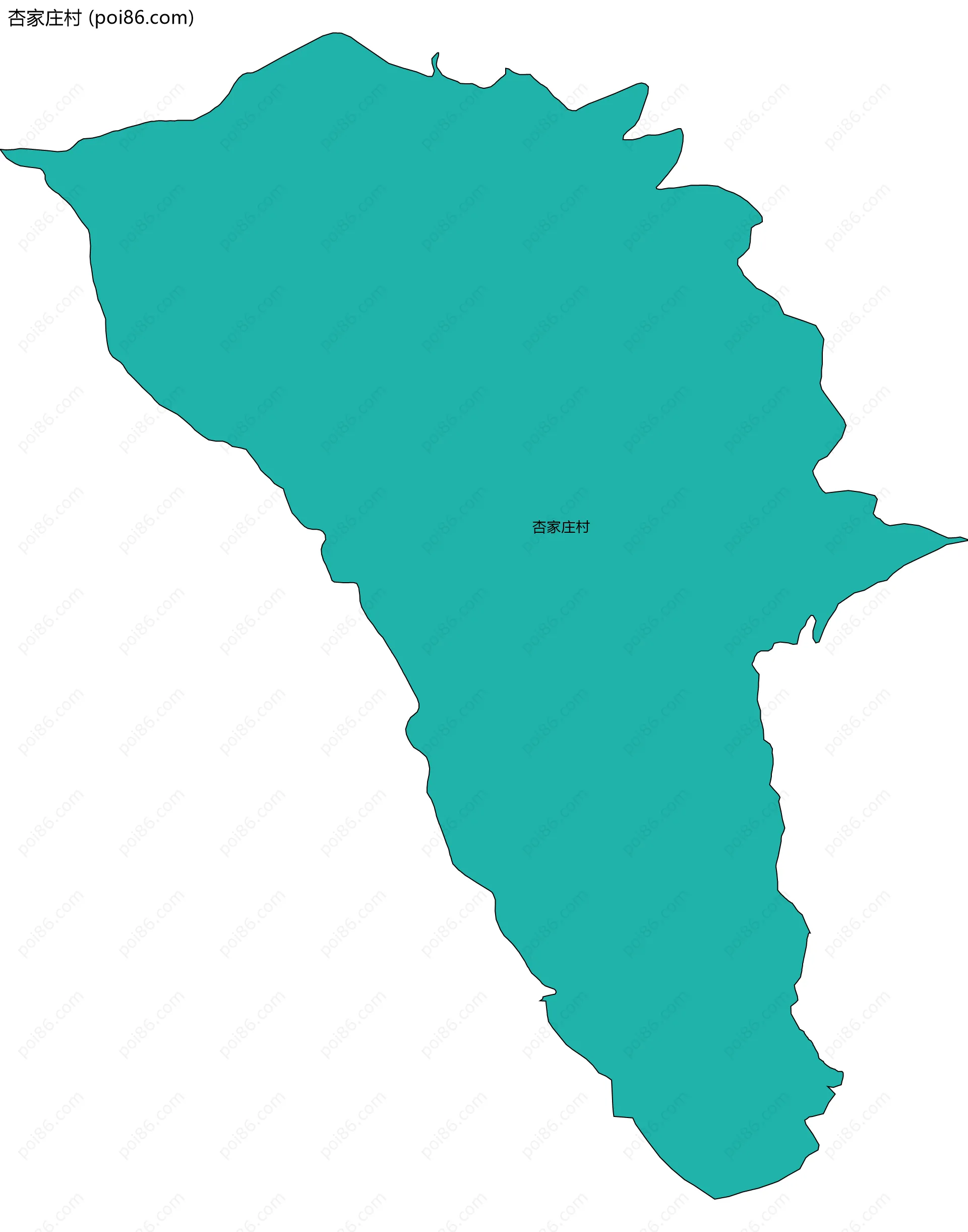 杏家庄村边界地图