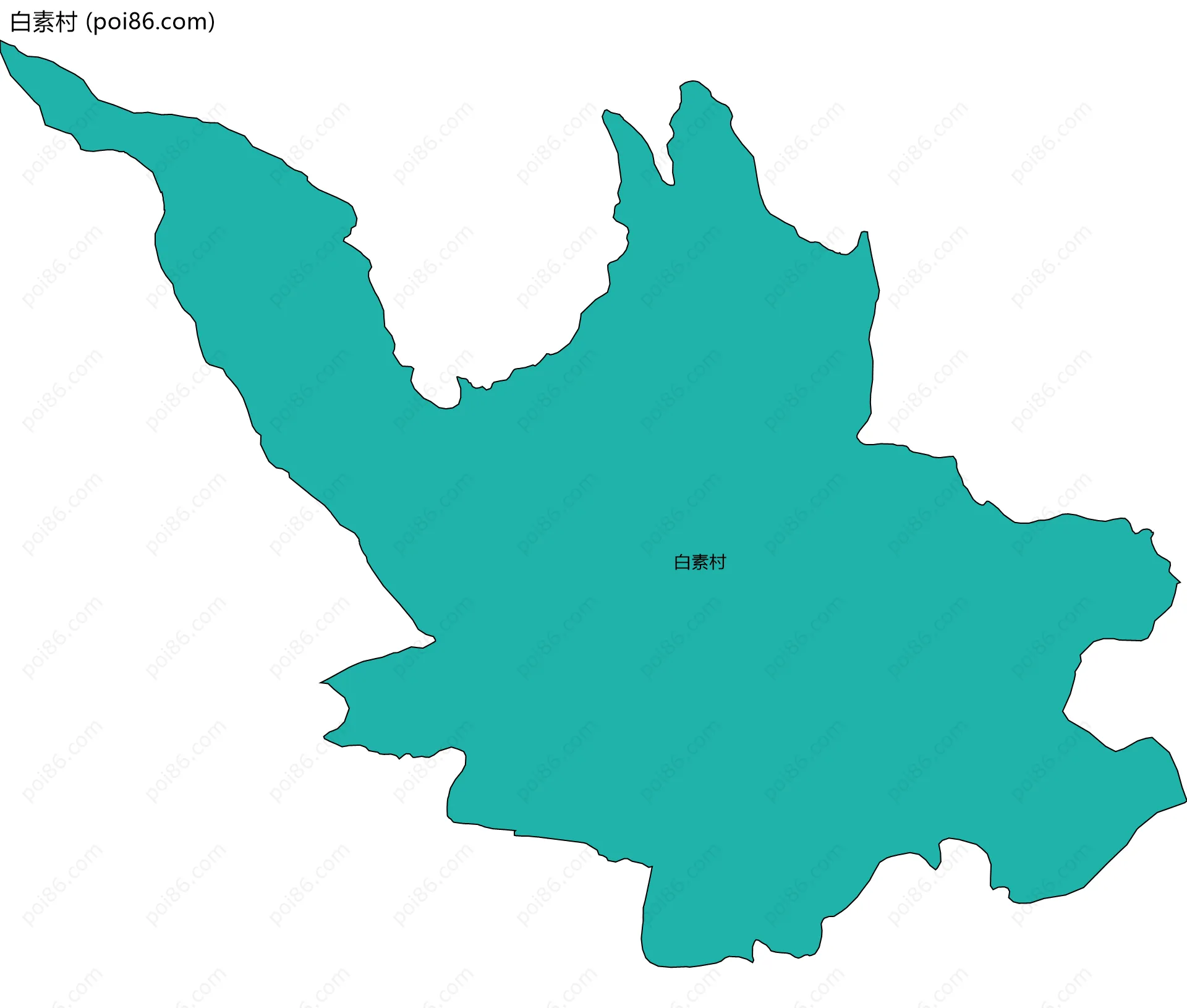 白素村边界地图